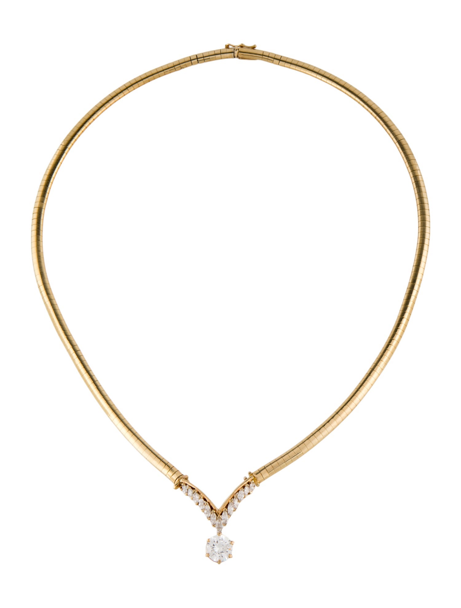 Necklace 14K 1.97ct Diamond Fancy Pendant Necklace