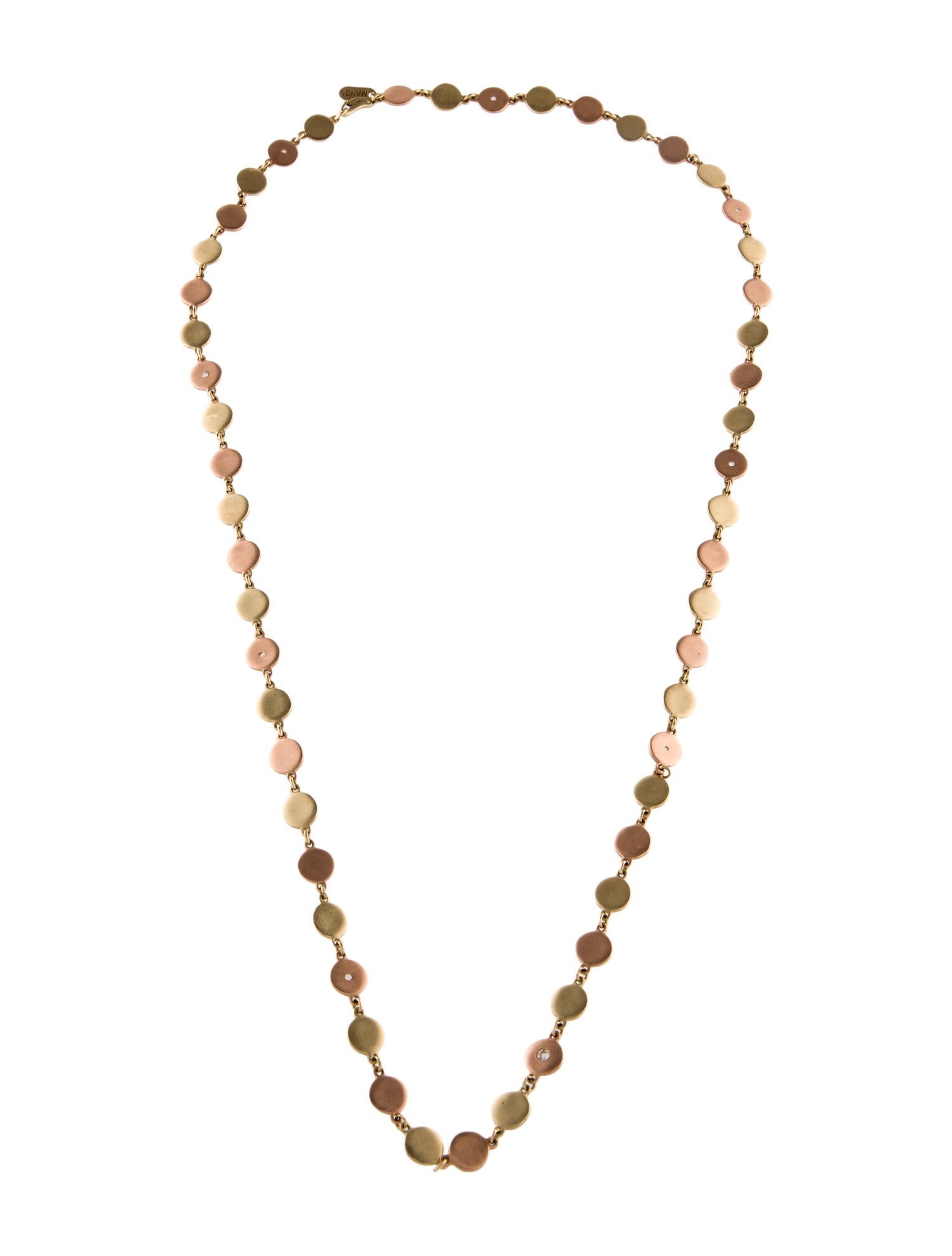 Necklace 14K Diamond Disc Link