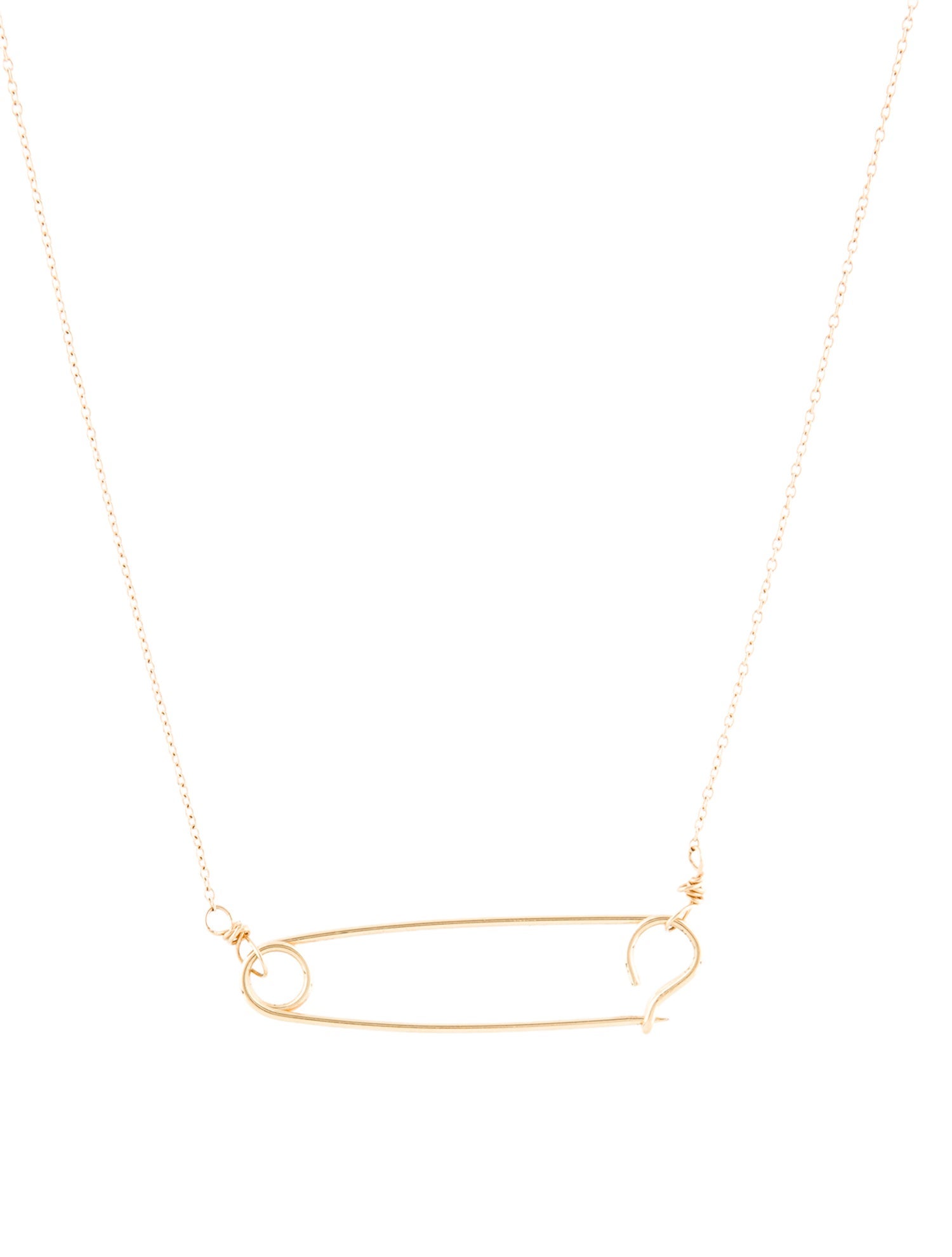 Necklace 14K Double Safety Pin