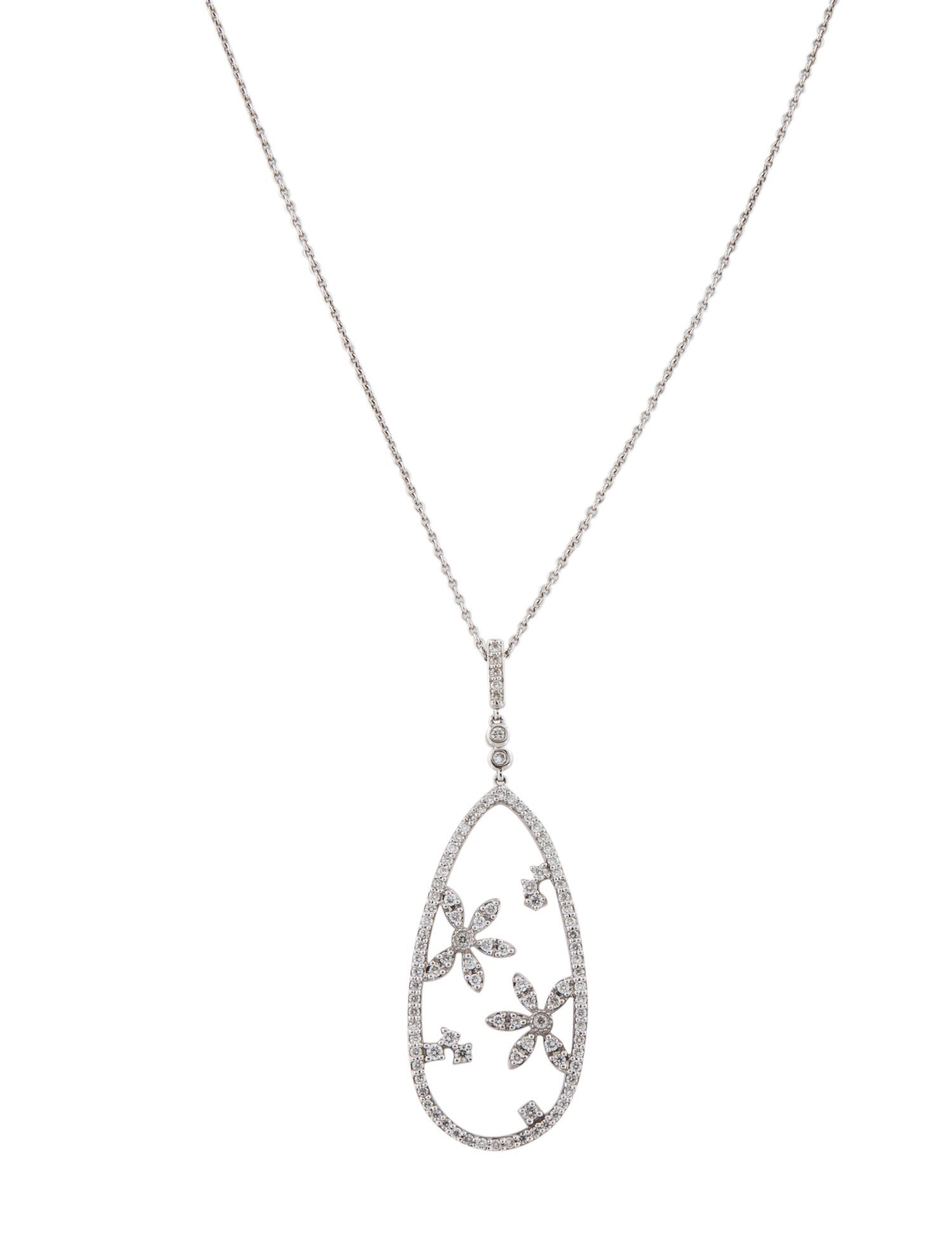 Necklace 18K Diamond Drop Pendant