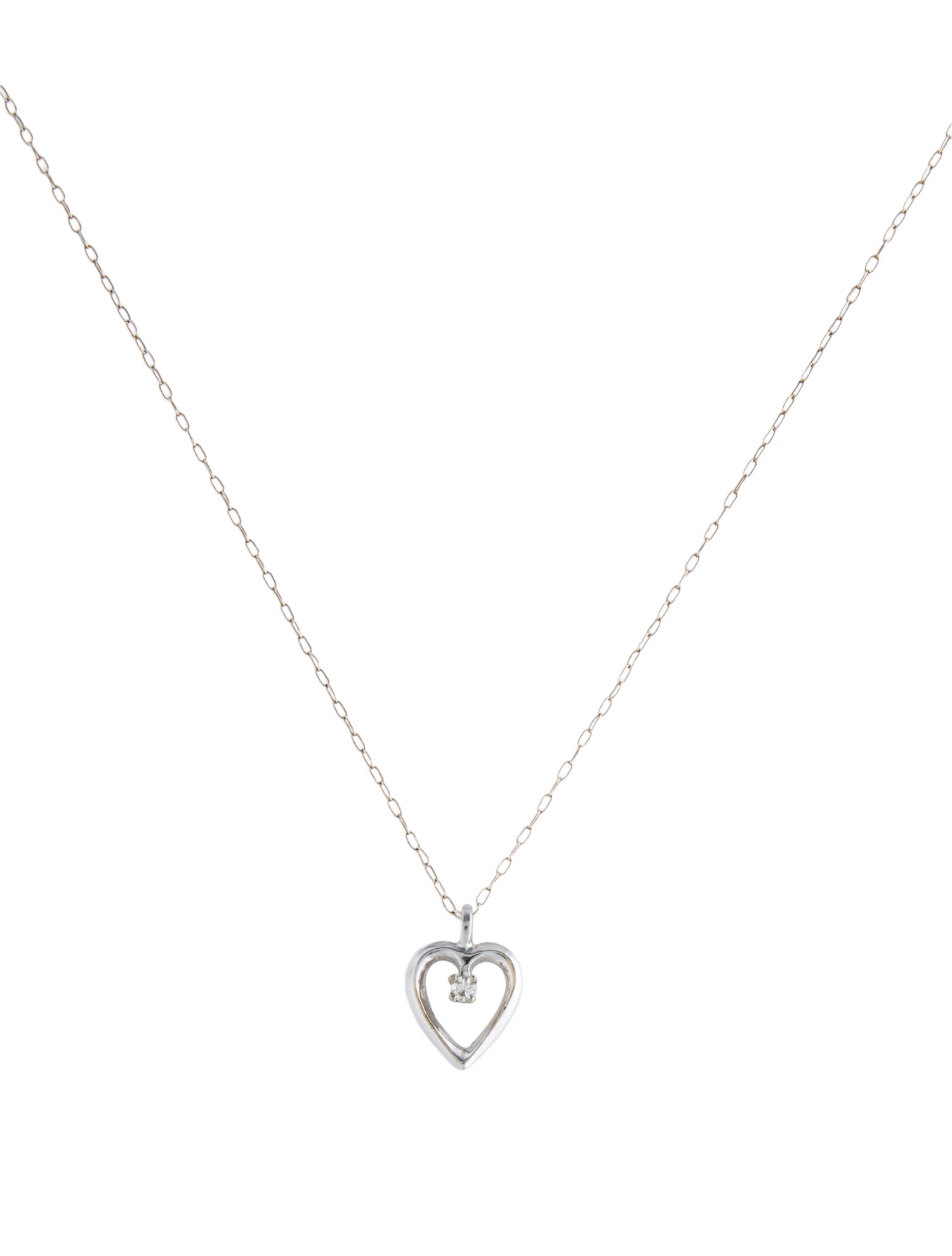 Necklace 14K Diamond Heart Pendant