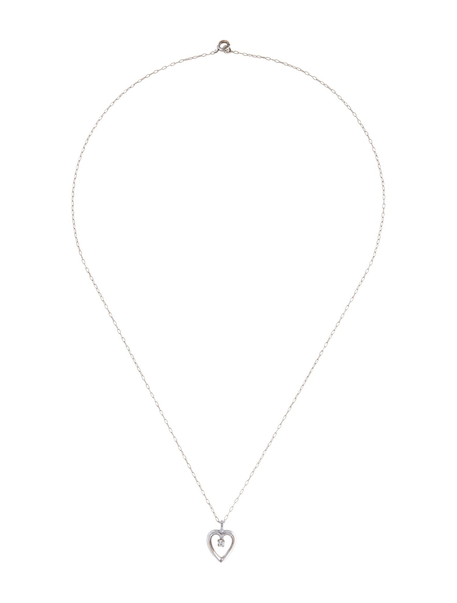 Necklace 14K Diamond Heart Pendant