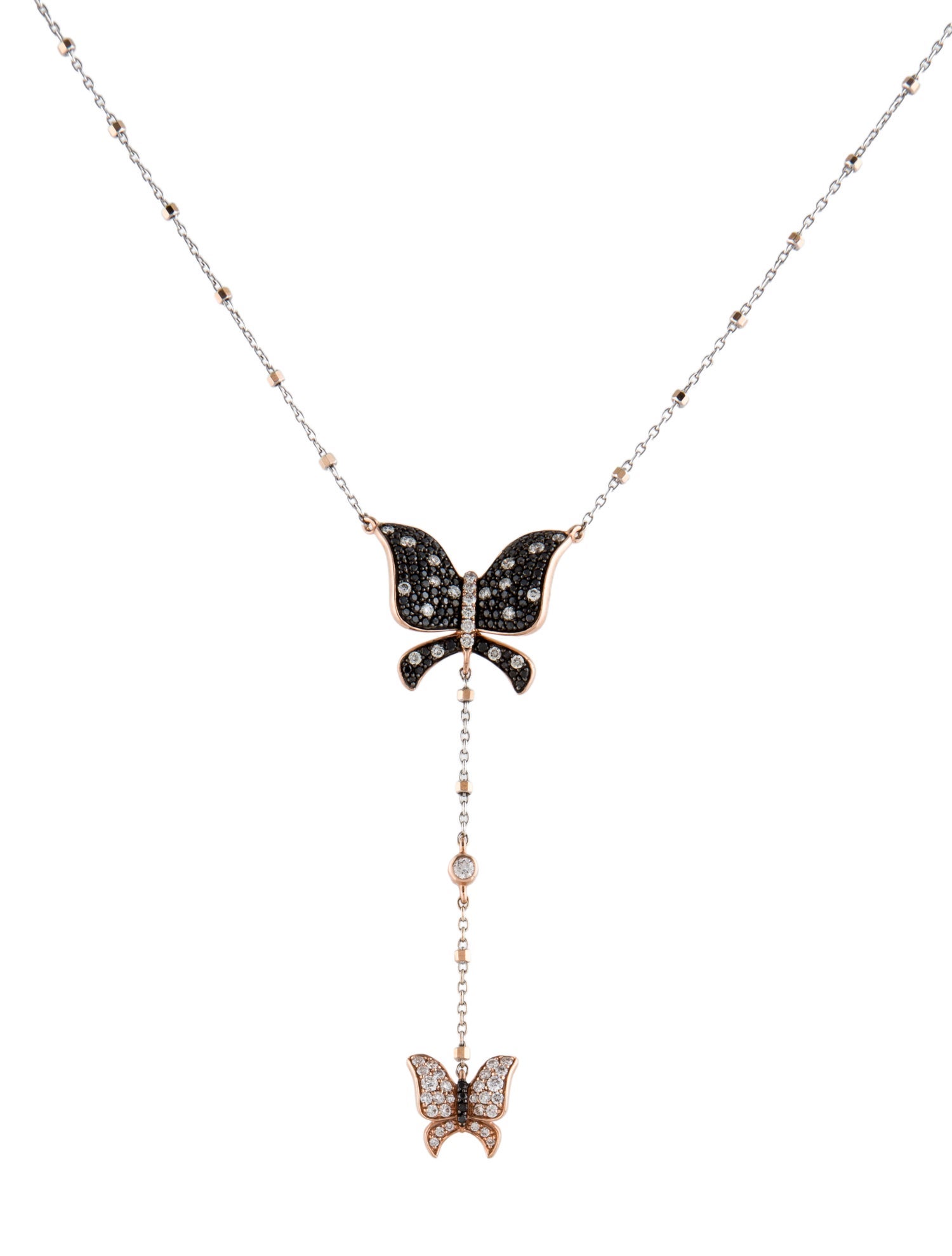 Necklace 14K 1.0ctw Butterfly Lavalier Necklace