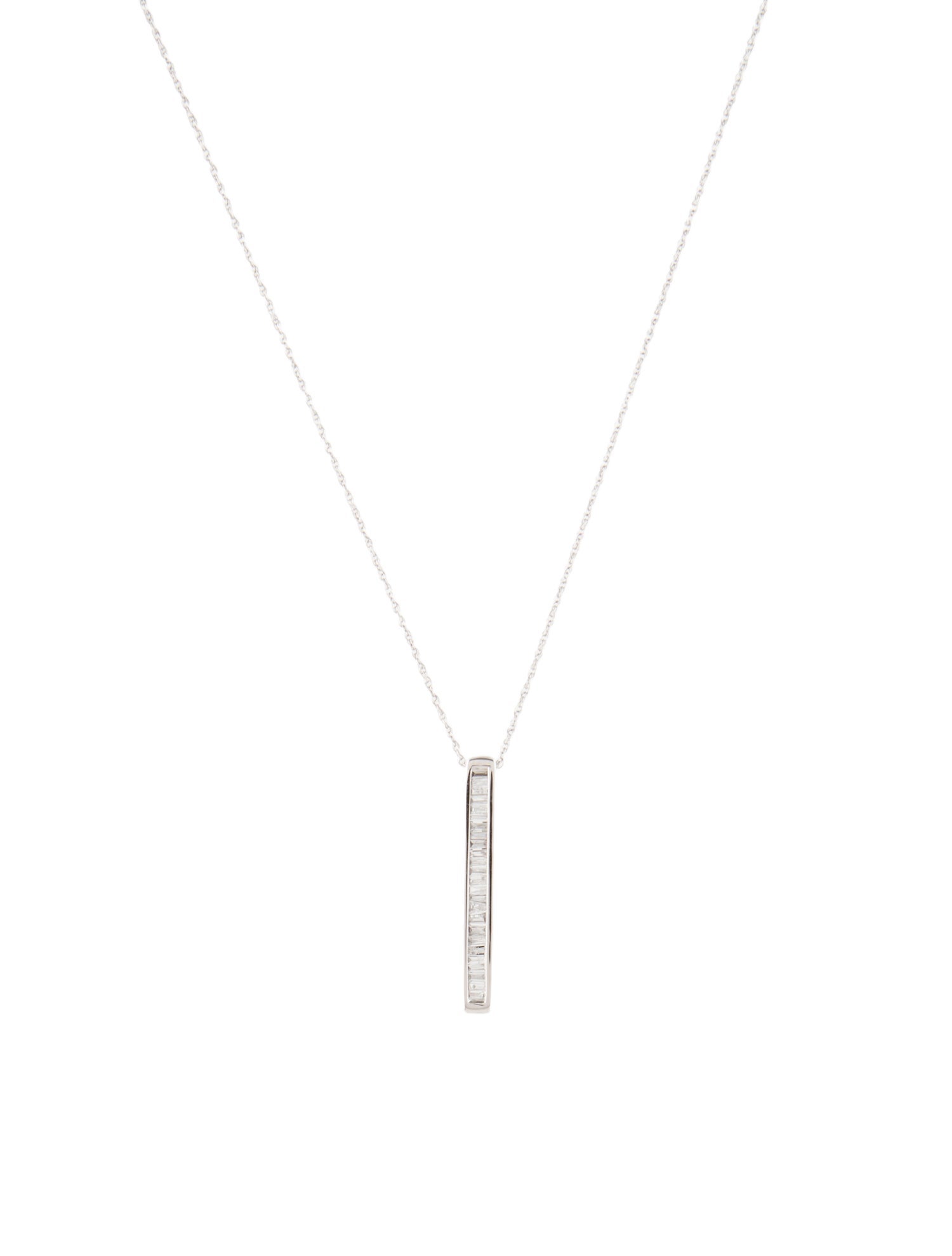 Necklace 10K Diamond Bar Pendant