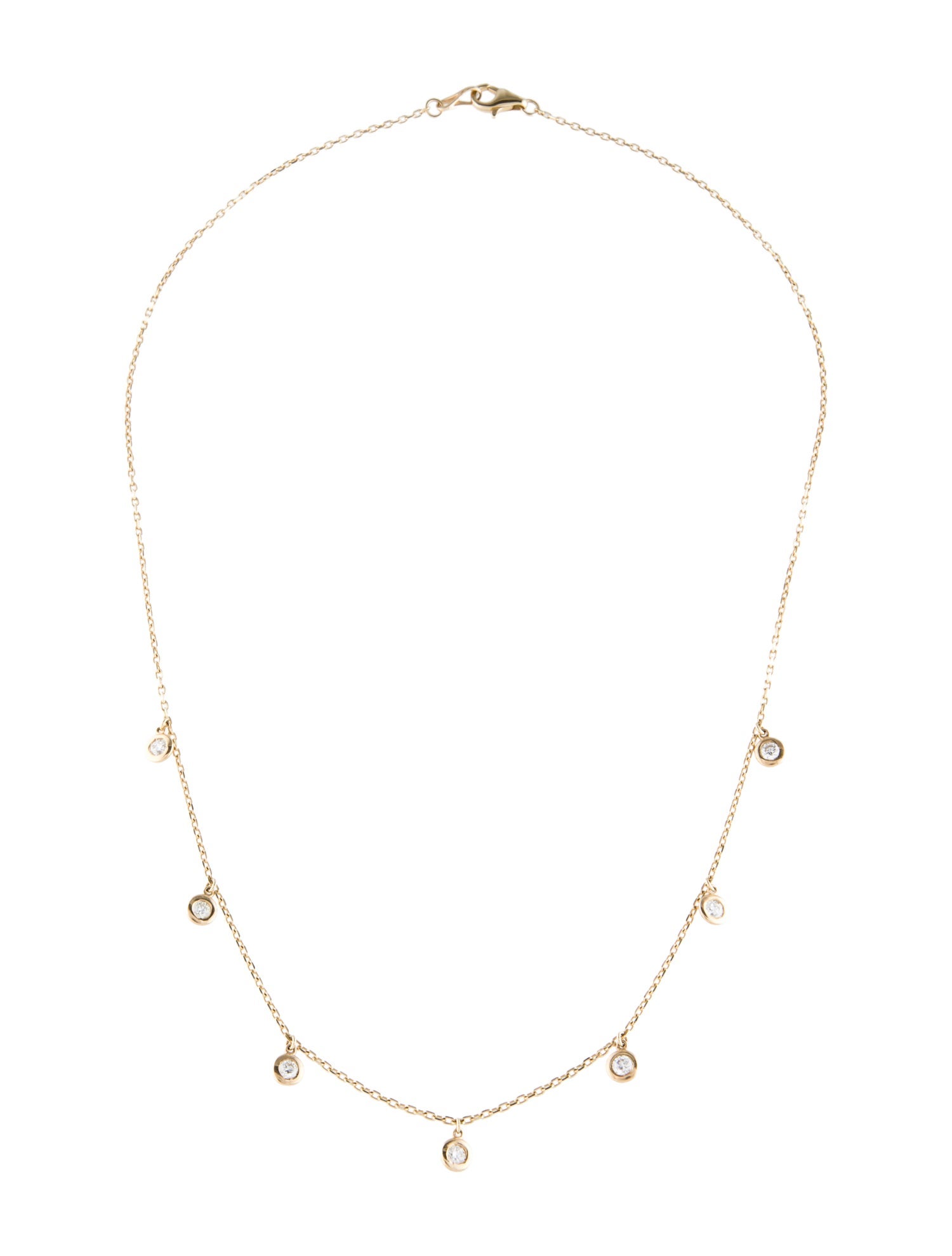 Necklace 14K Diamond Station Necklace