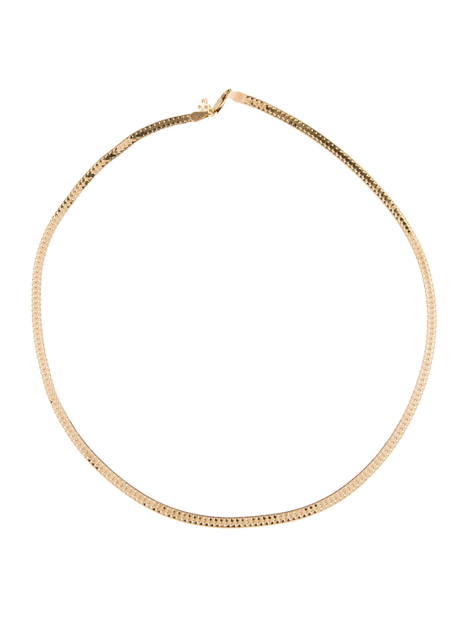 Necklace 14K Diamond Herringbone Chain
