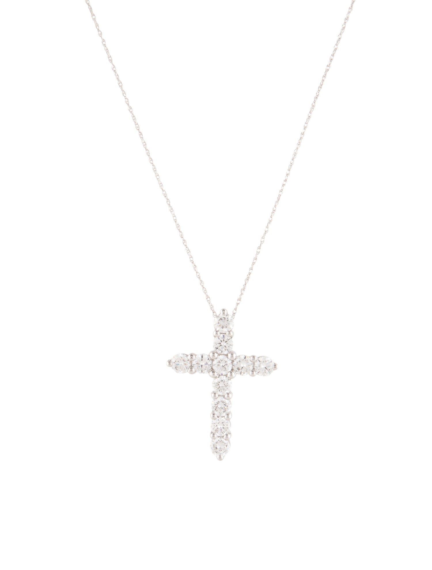 Necklace 1.87ctw Lab-Grown Diamond Cross Pendant