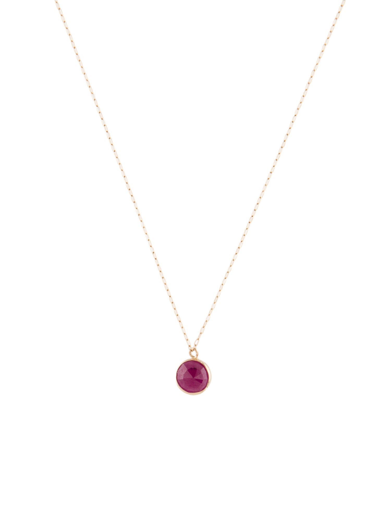 Necklace 14K Ruby Pendant Necklace