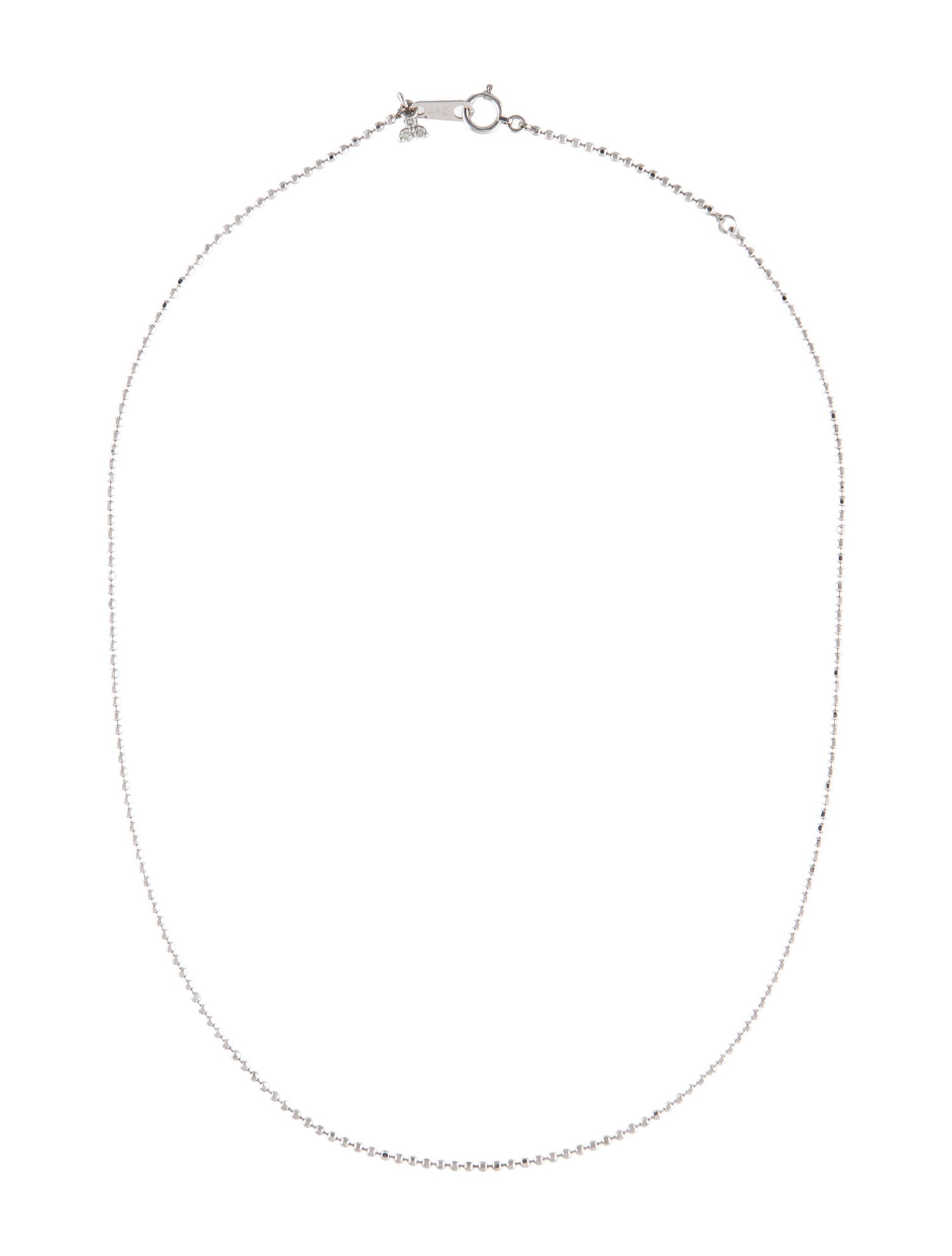 Necklace Platinum Diamond Bead Chain