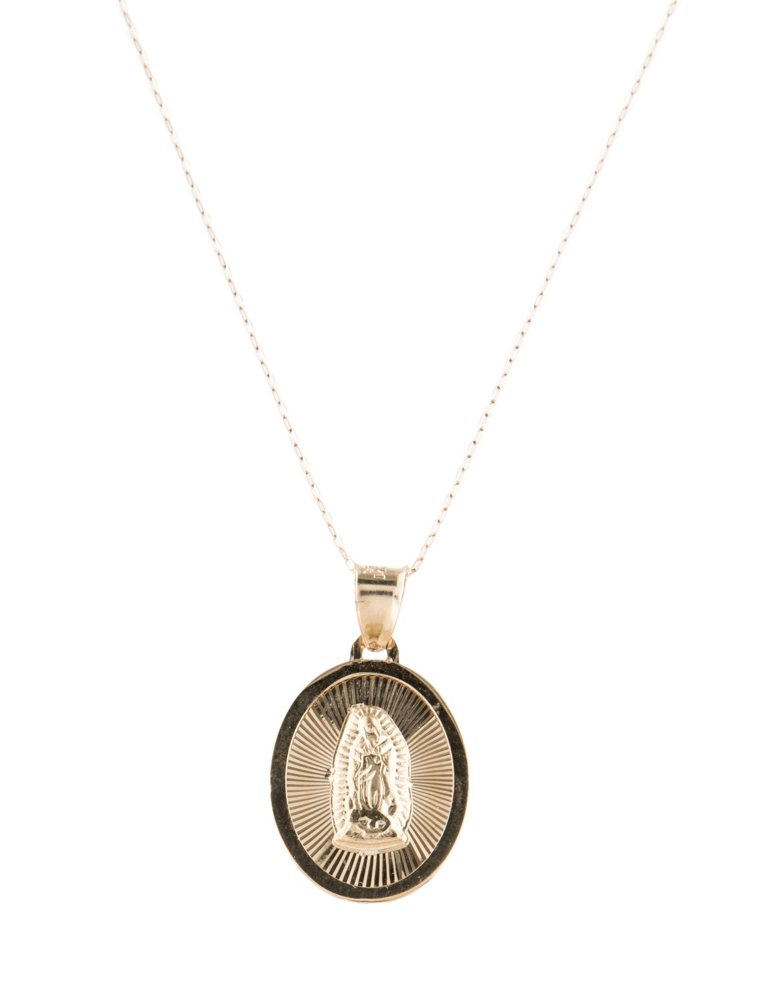 Necklace 14K Mother Mary Pendant