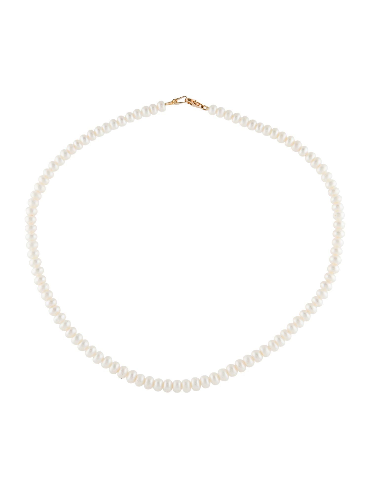 Necklace 14K Pearl Bead Strand Necklace