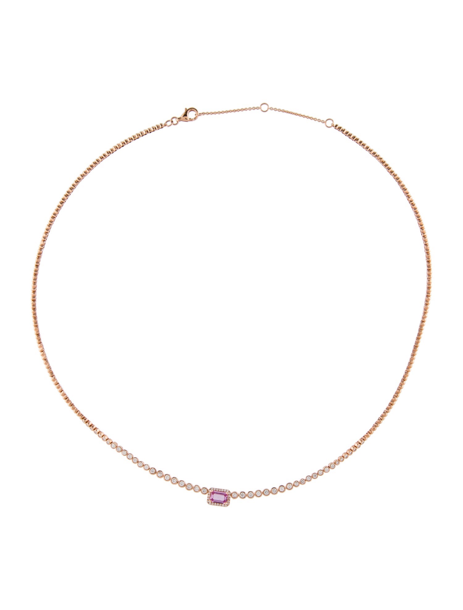 Necklace 14K Sapphire & Diamond Collar Necklace