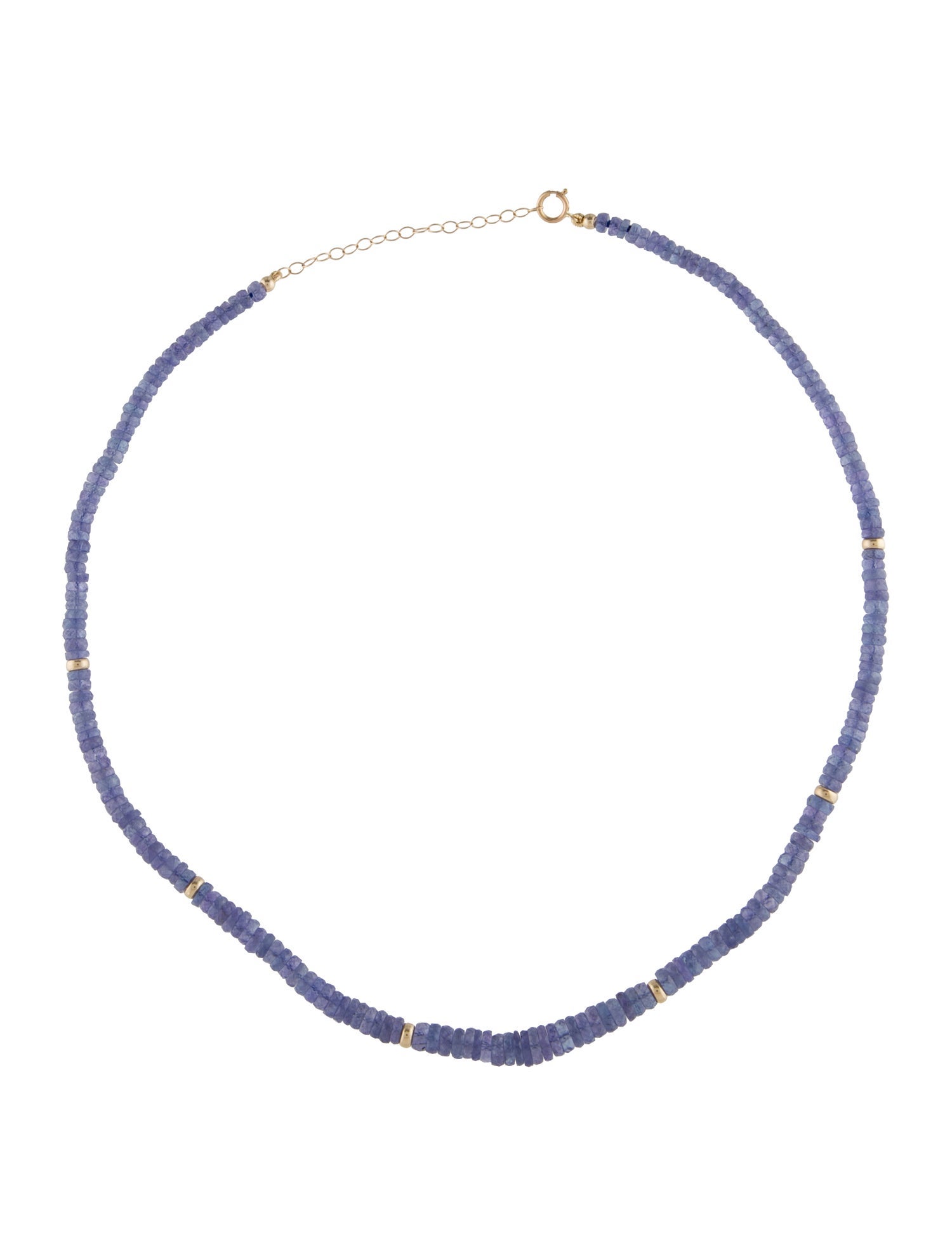 Necklace 14K Tanzanite Bead Strand Necklace