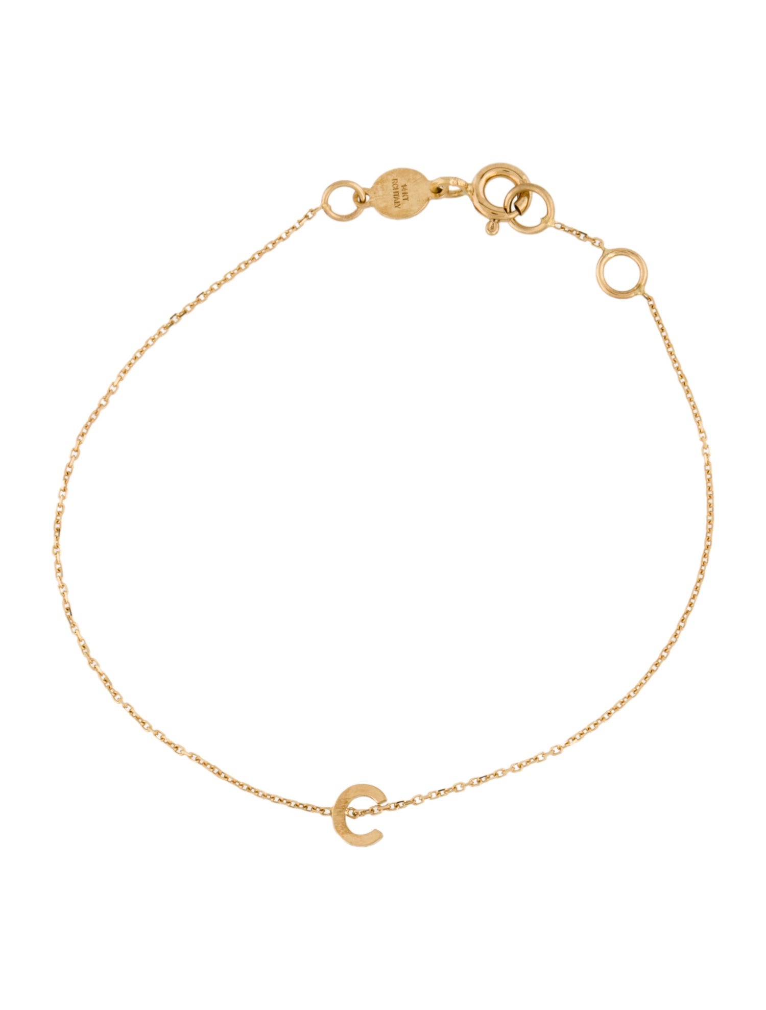 Necklace 14K Initial C Bracelet