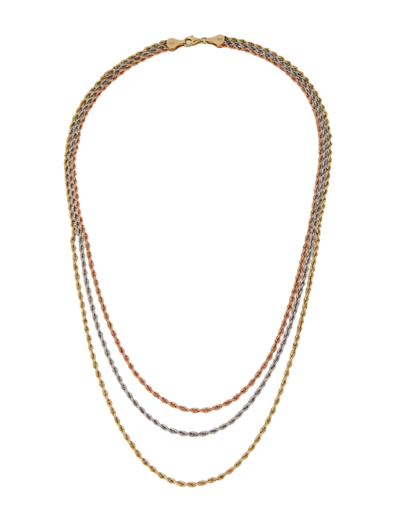 Necklace 10K Multi-Chain