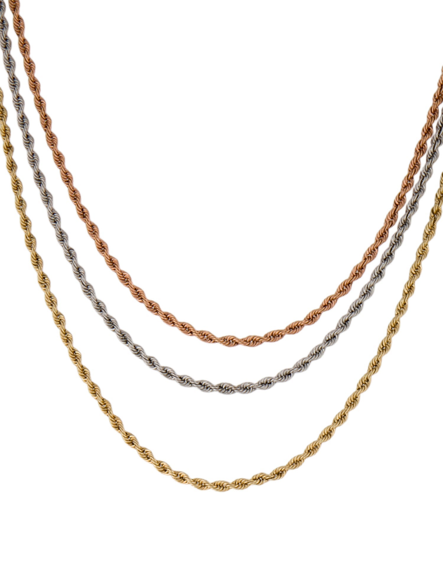 Necklace 10K Multi-Chain