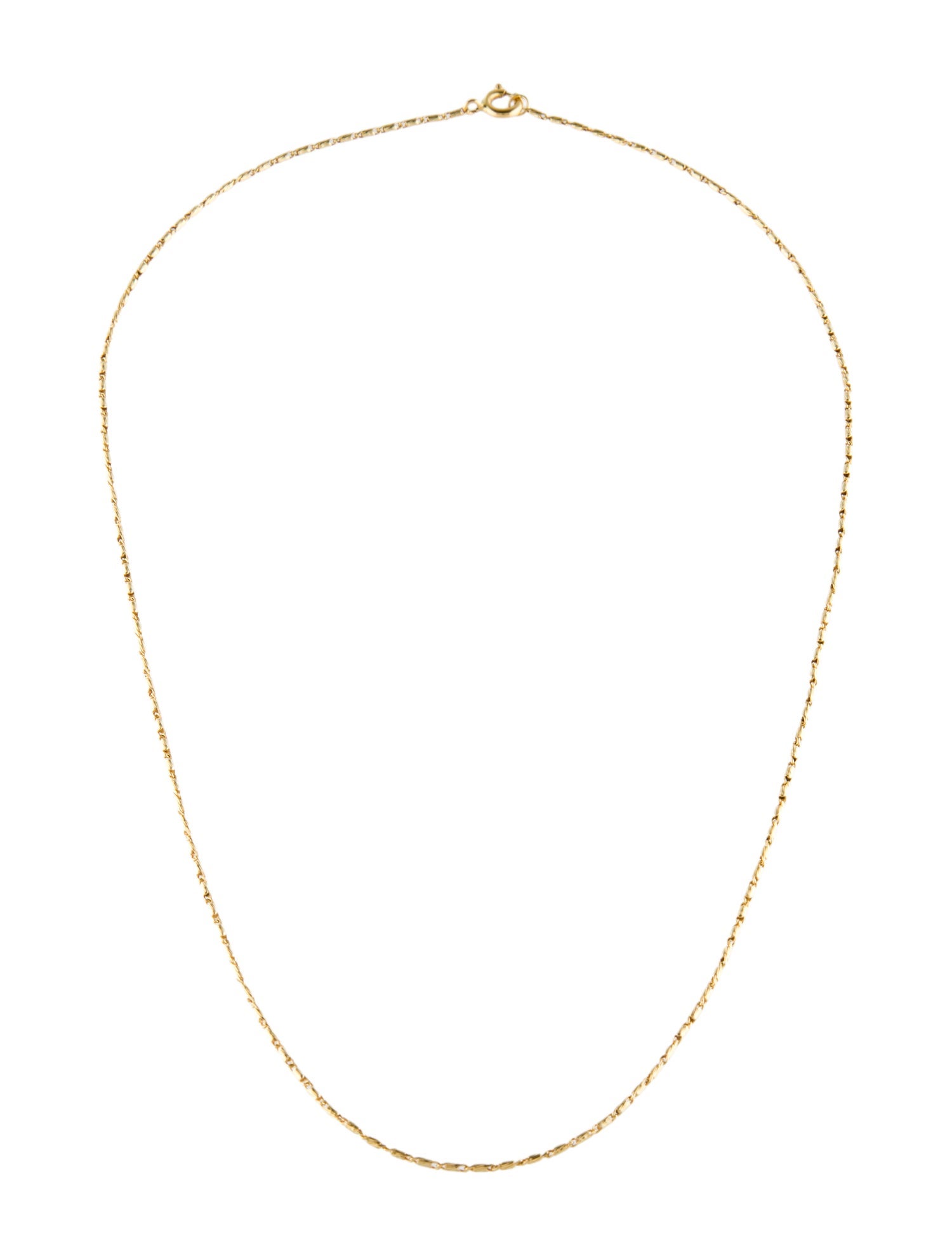 Necklace 18K Textured Chain