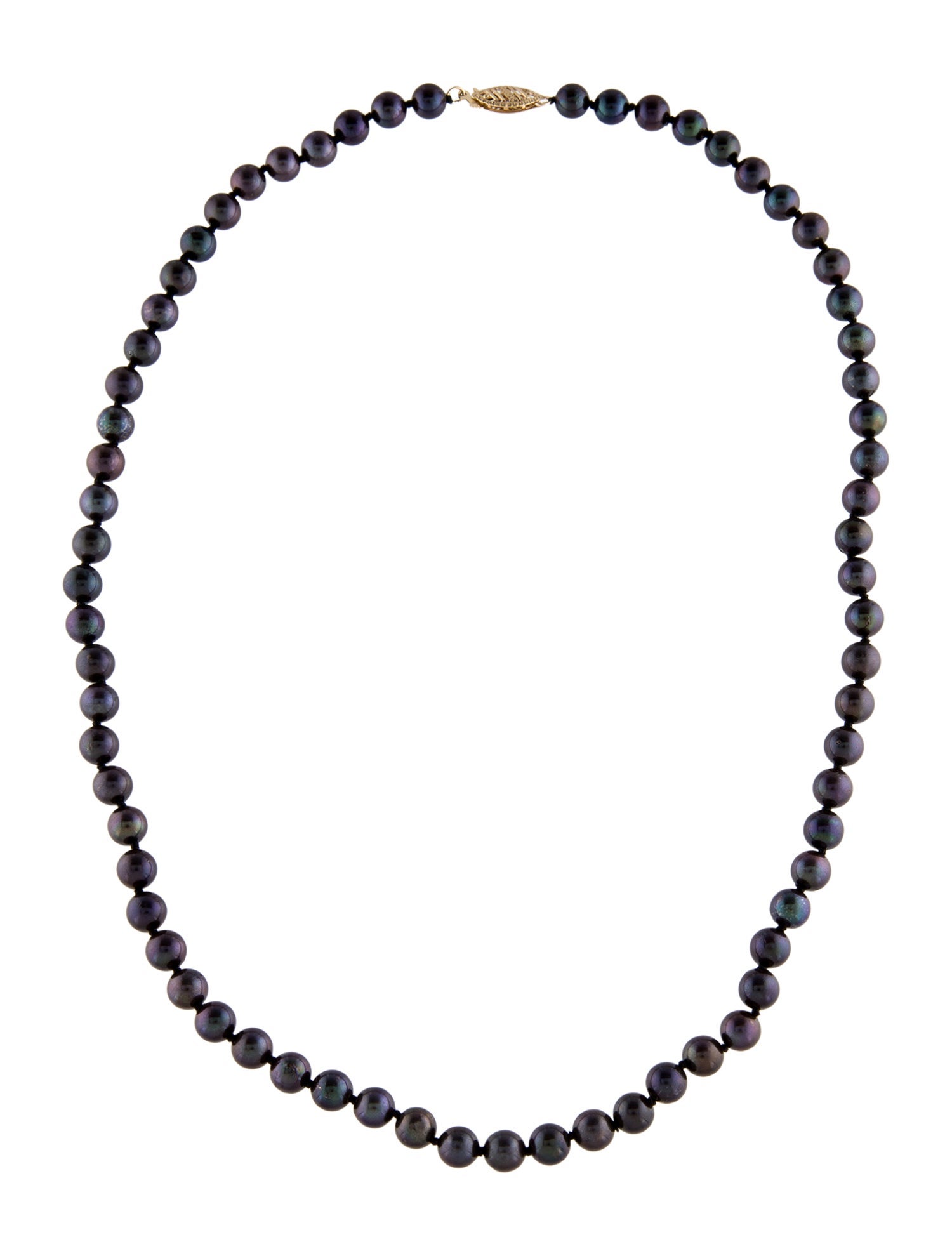 Necklace 14K Dyed Pearl Strand