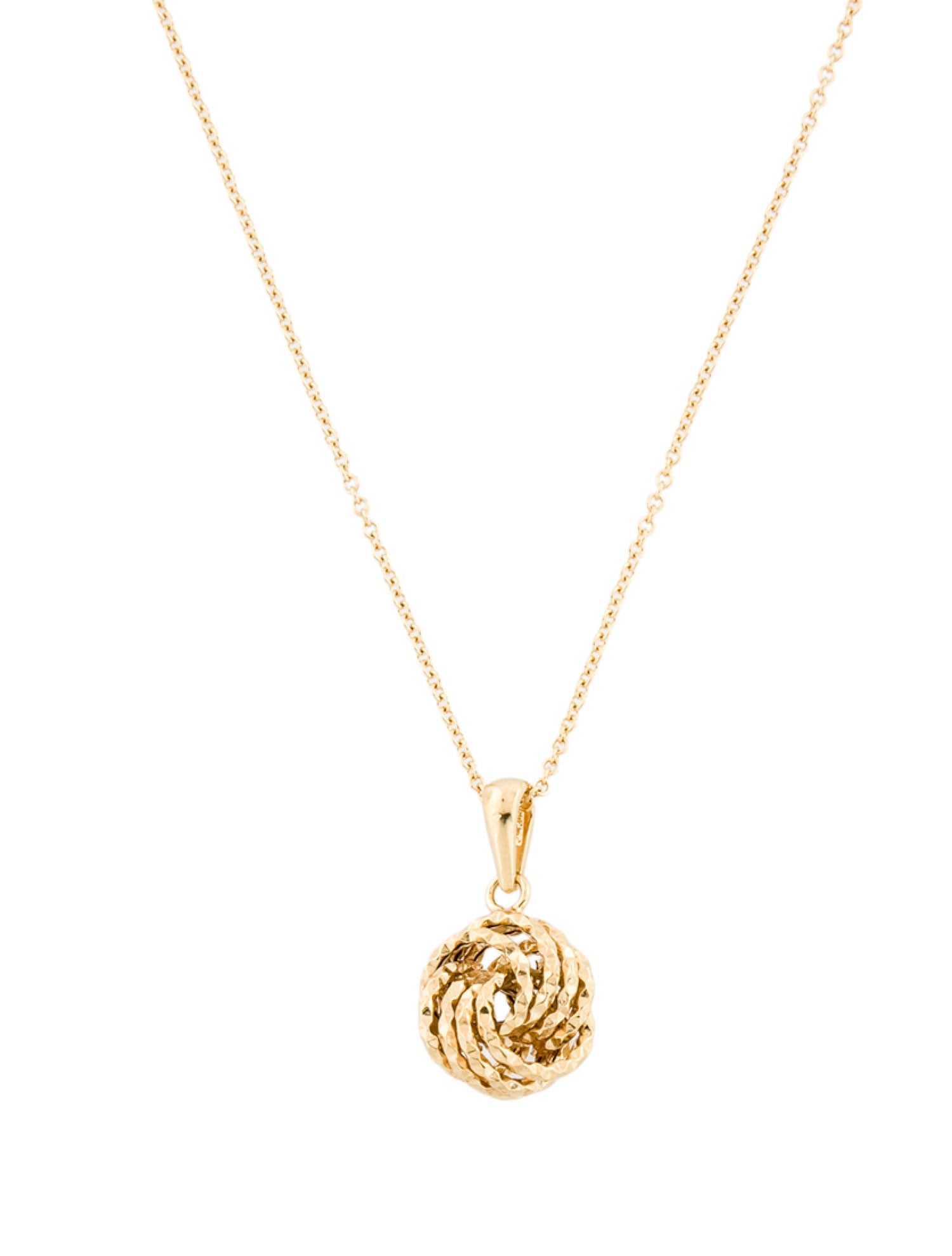Necklace 14K Twist Pendant