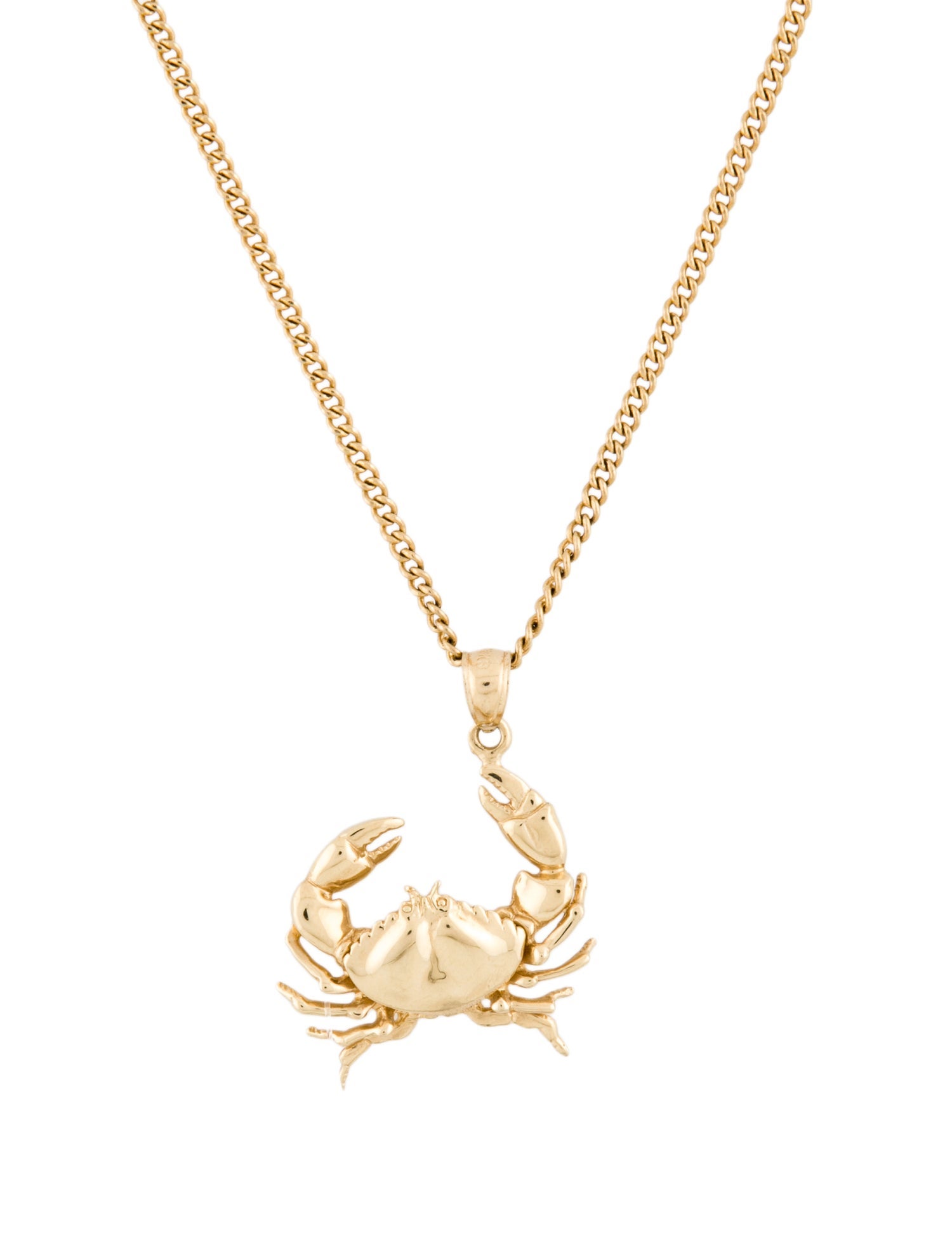 Necklace 14K Crab Pendant
