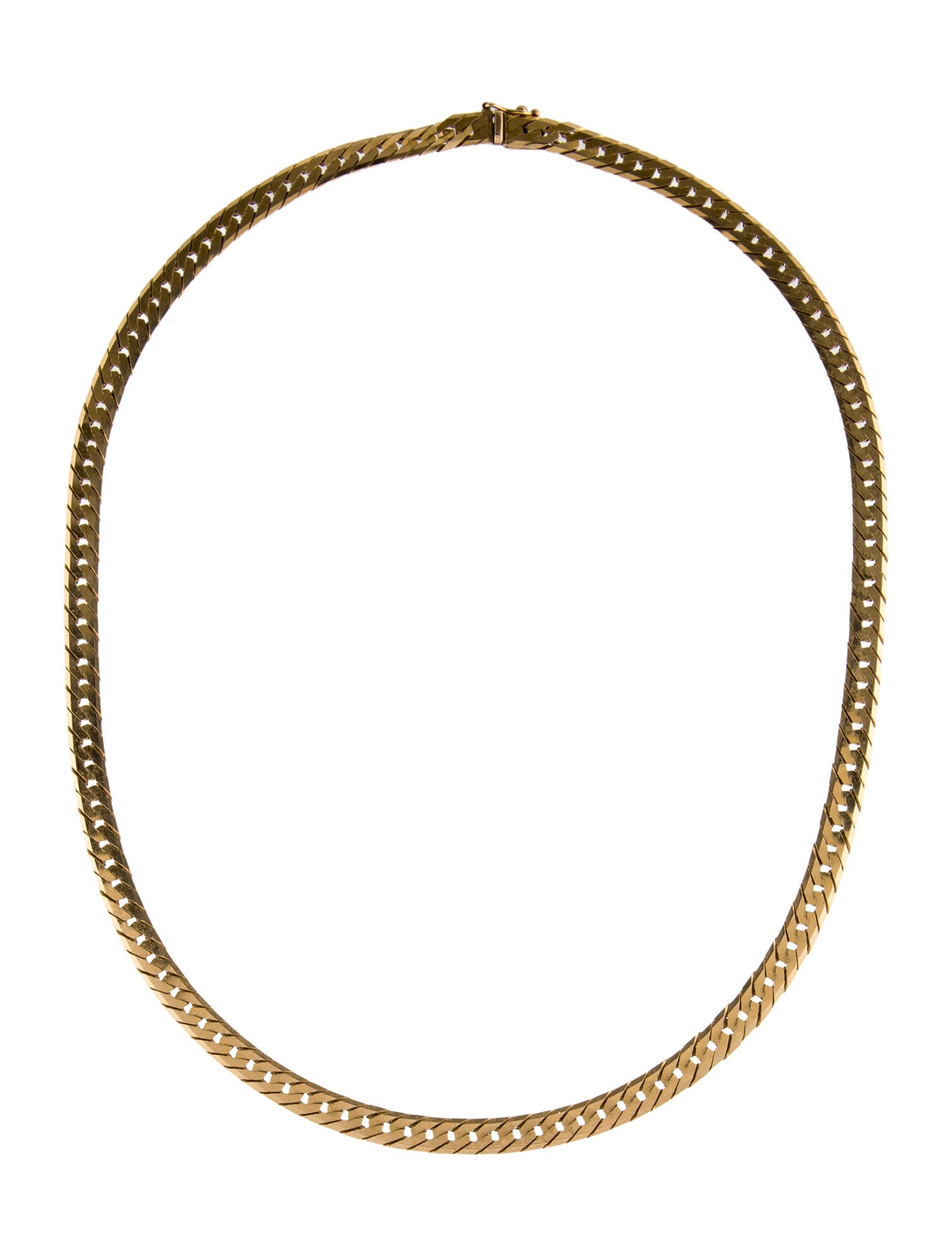 Necklace 14K Flat Curb Link Chain