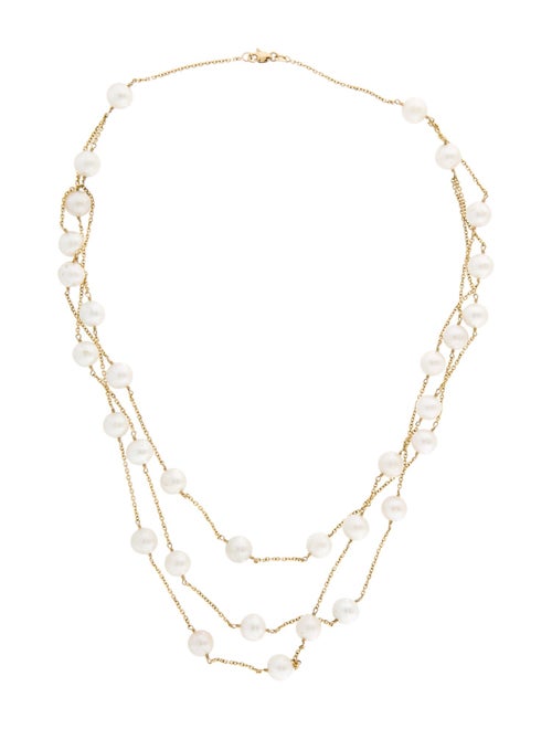 Necklace 14K Pearl Multistrand Necklace