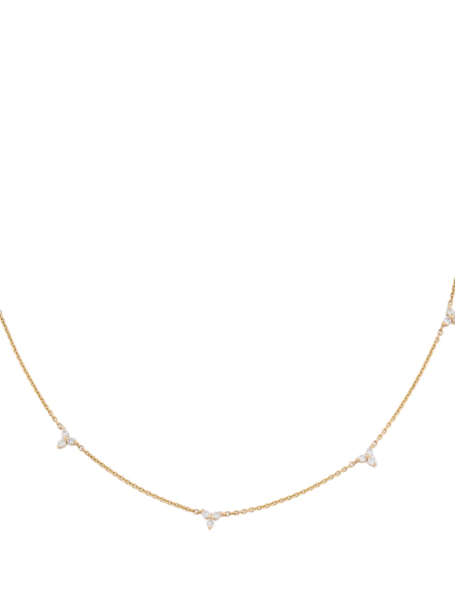 Necklace 14K Diamond Trinity Station