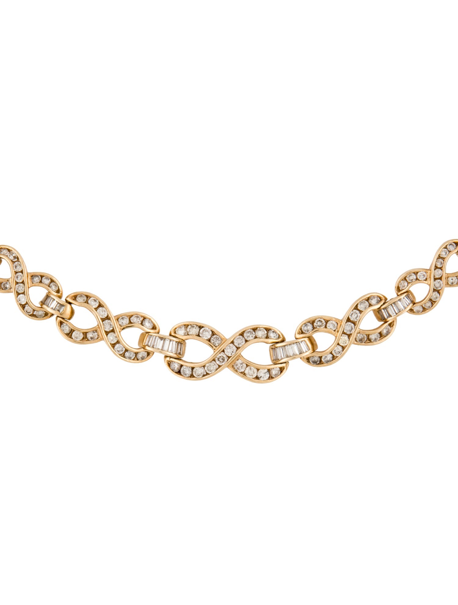 Necklace 14K 6.19ctw Diamond Infinity Link Collar
