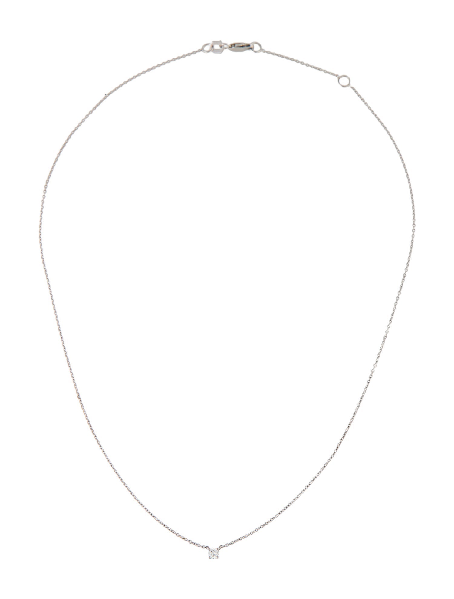 Necklace 14K Diamond Choker Solitaire