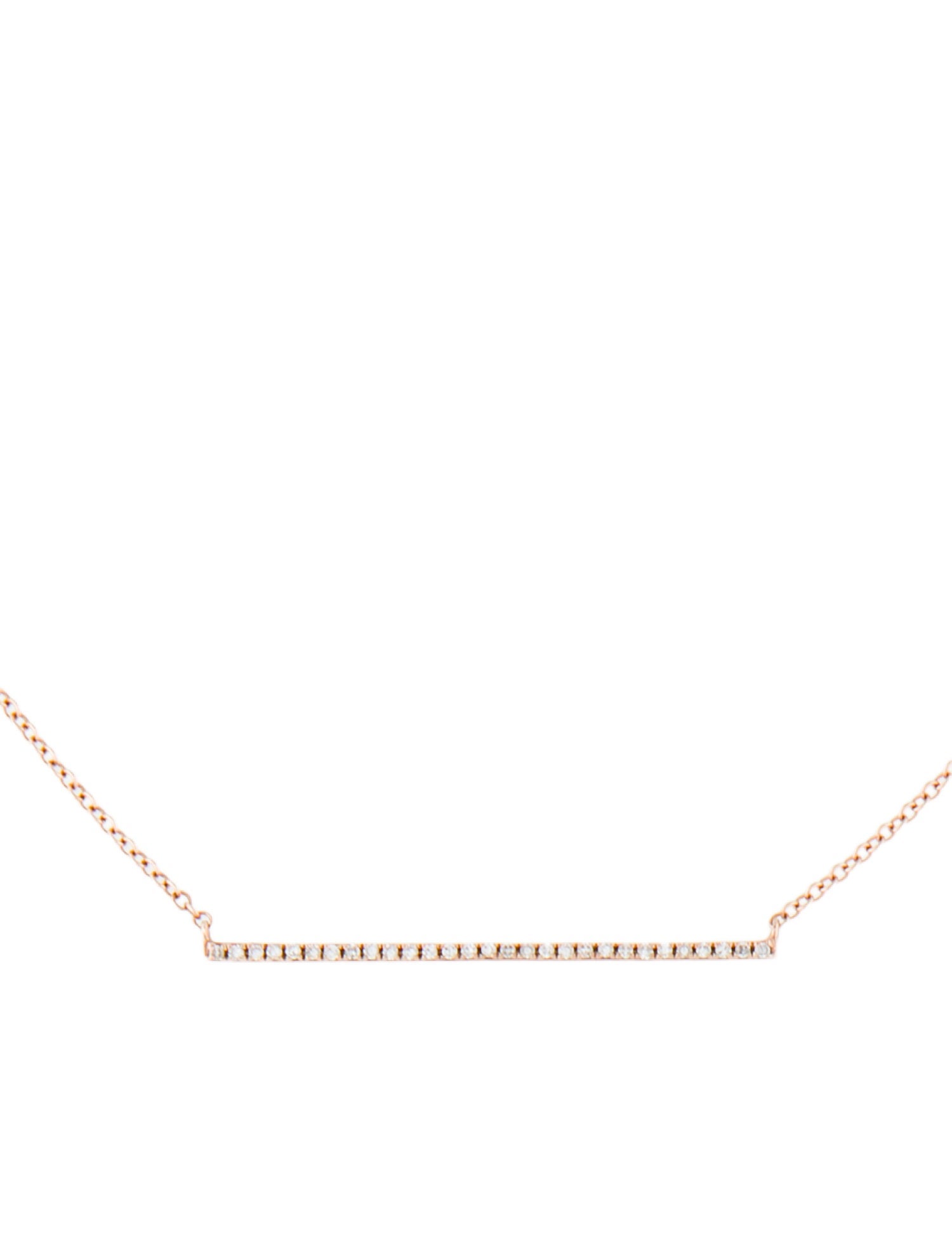 Necklace 14K Diamond Bar Pendant