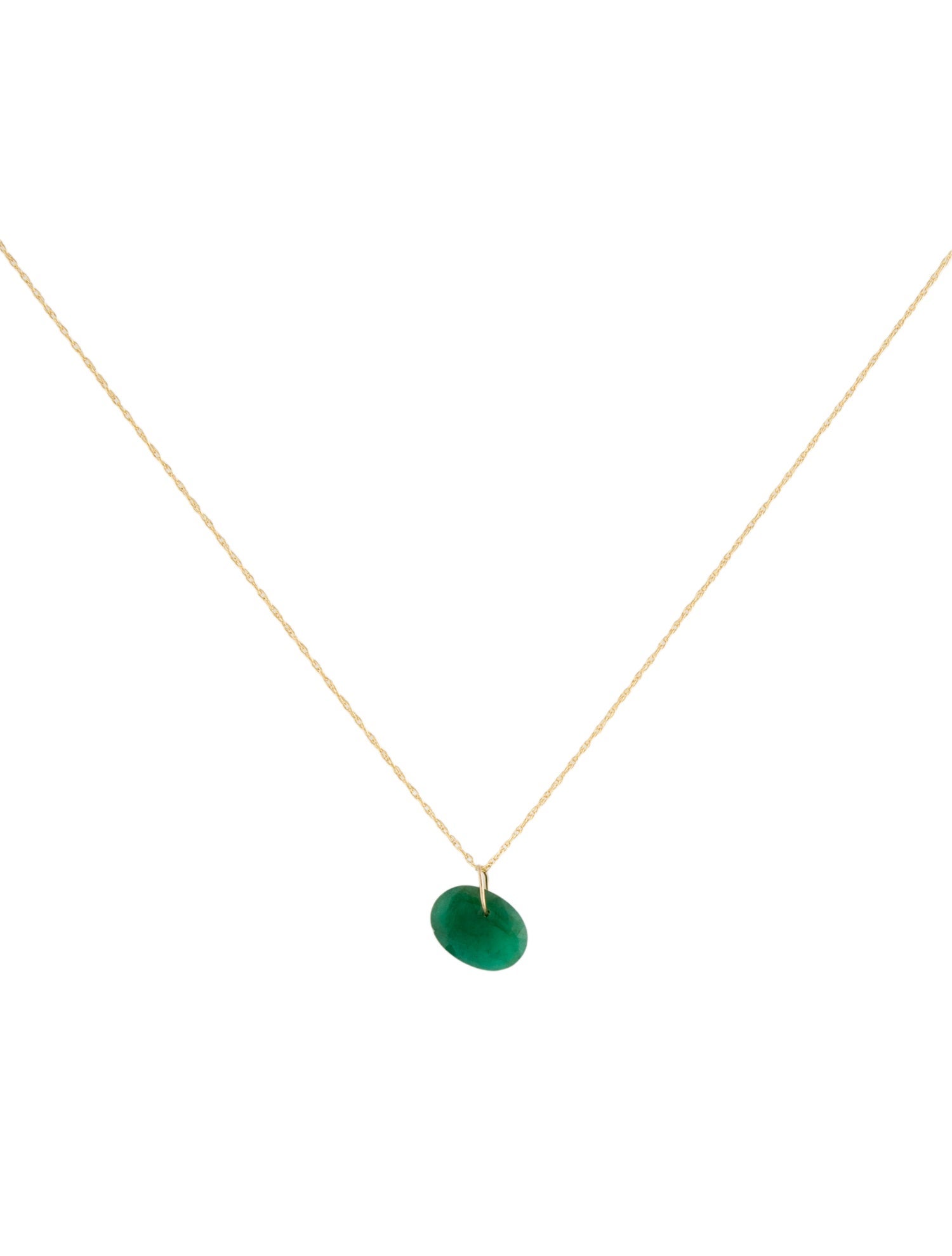Necklace 14K Emerald Pendant