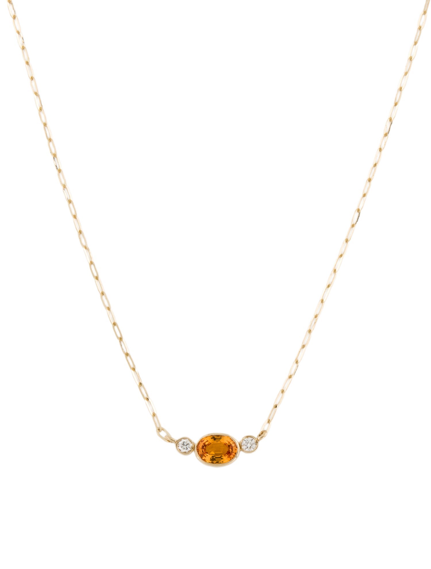 Necklace 14K Sapphire & Diamond Pendant