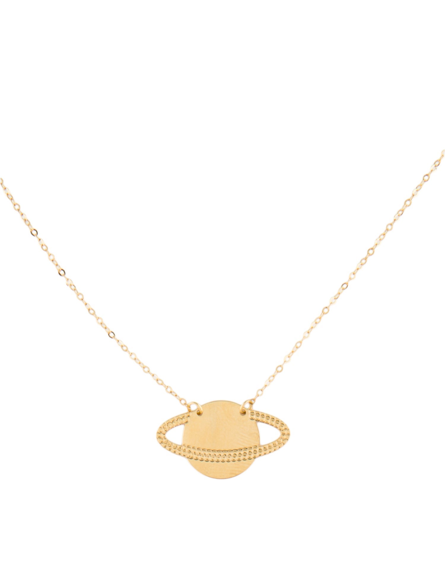 Necklace 14K Saturn Pendant