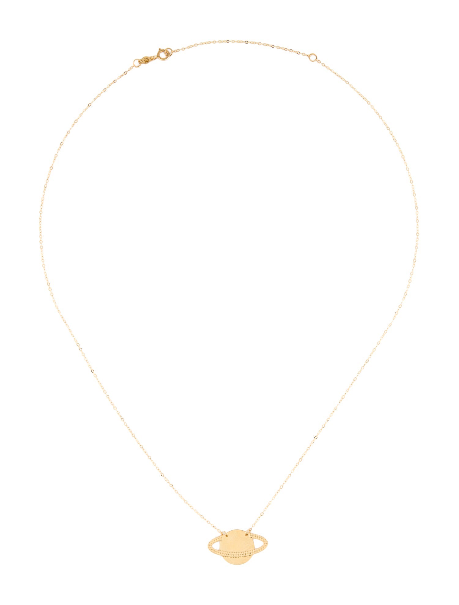 Necklace 14K Saturn Pendant
