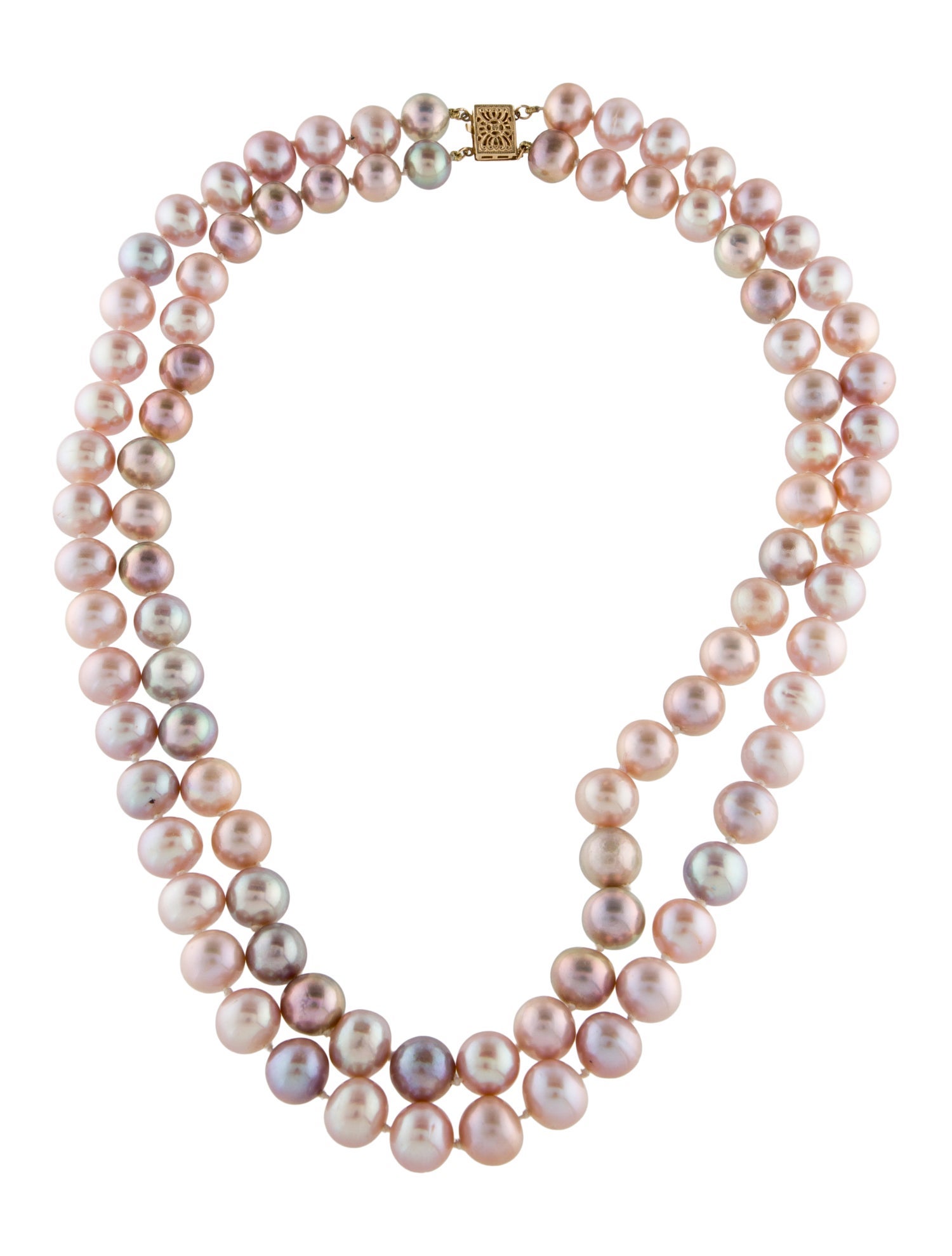 Necklace 14K Pearl Double Strand Necklace