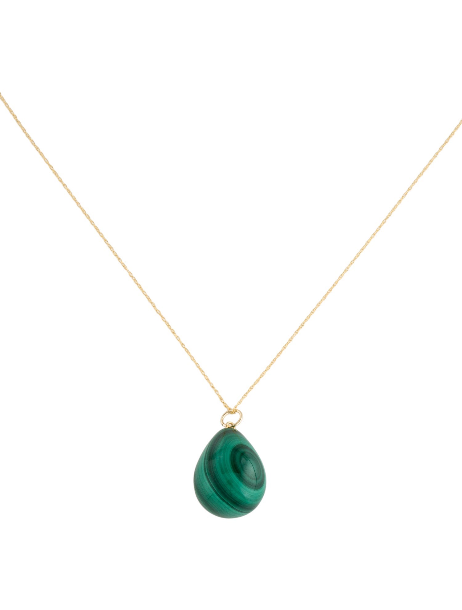 Necklace 14K Malachite Pendant