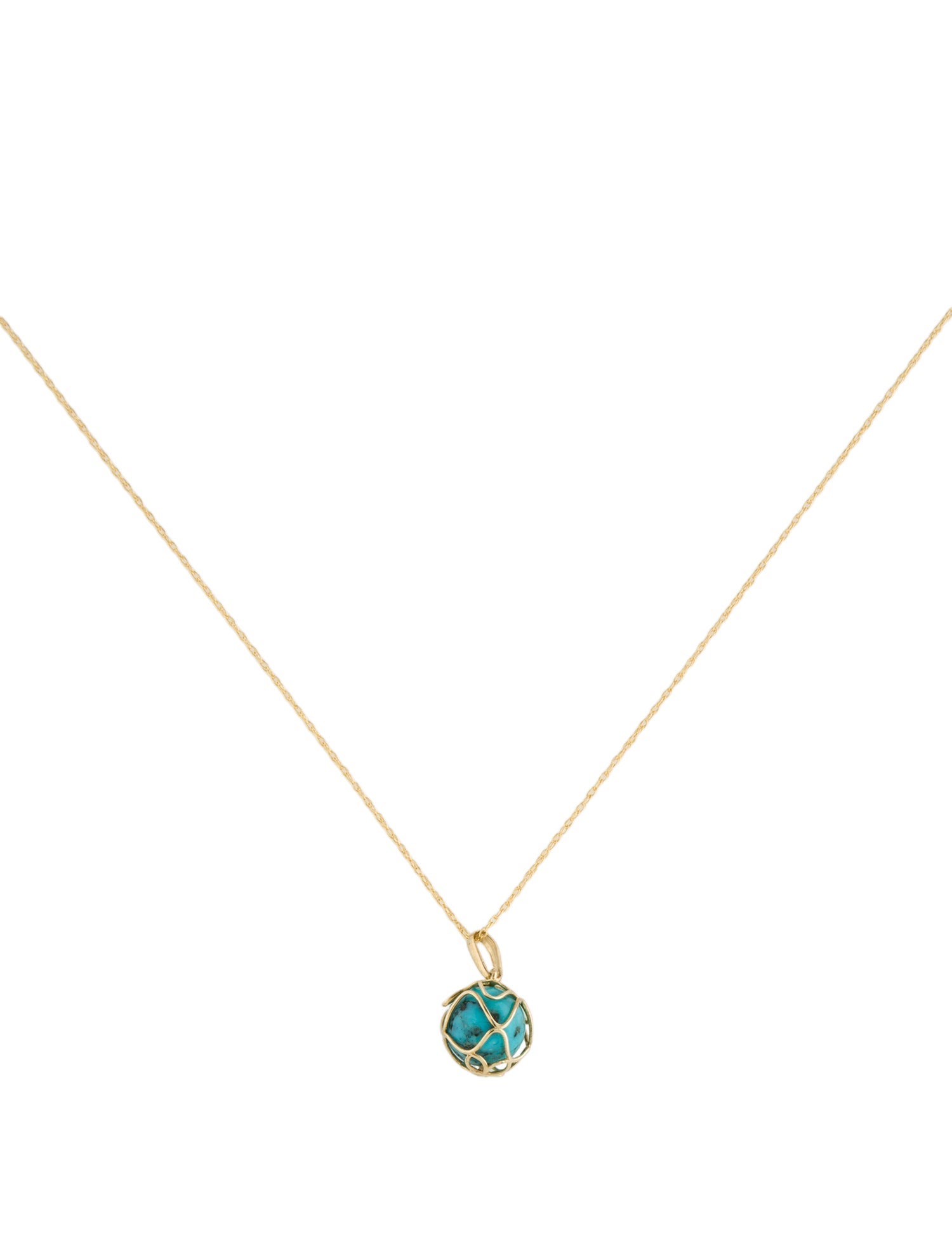 Necklace 14K Turquoise Pendant