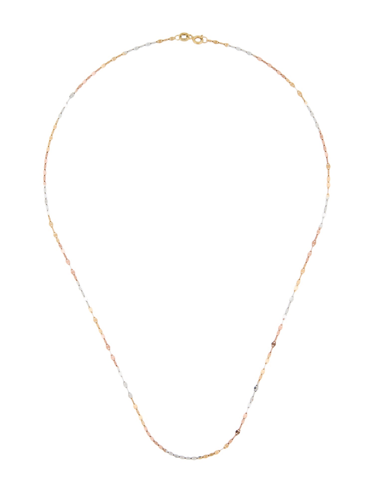 Necklace 14K Tricolor Chain