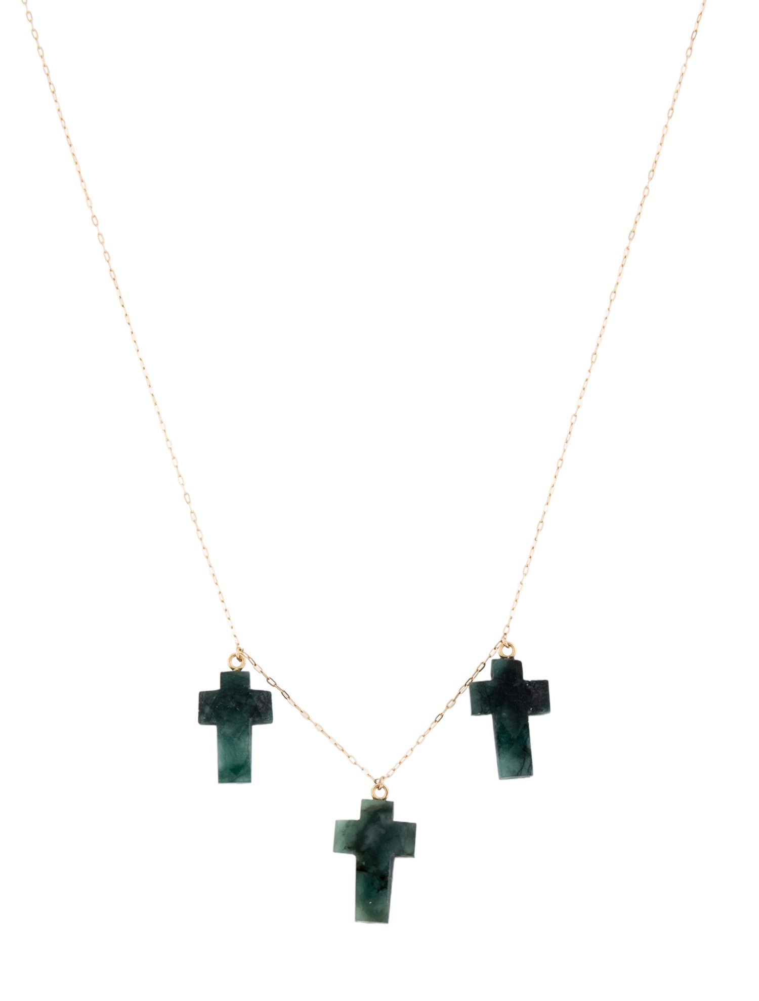 Necklace 14K Emerald Pendant