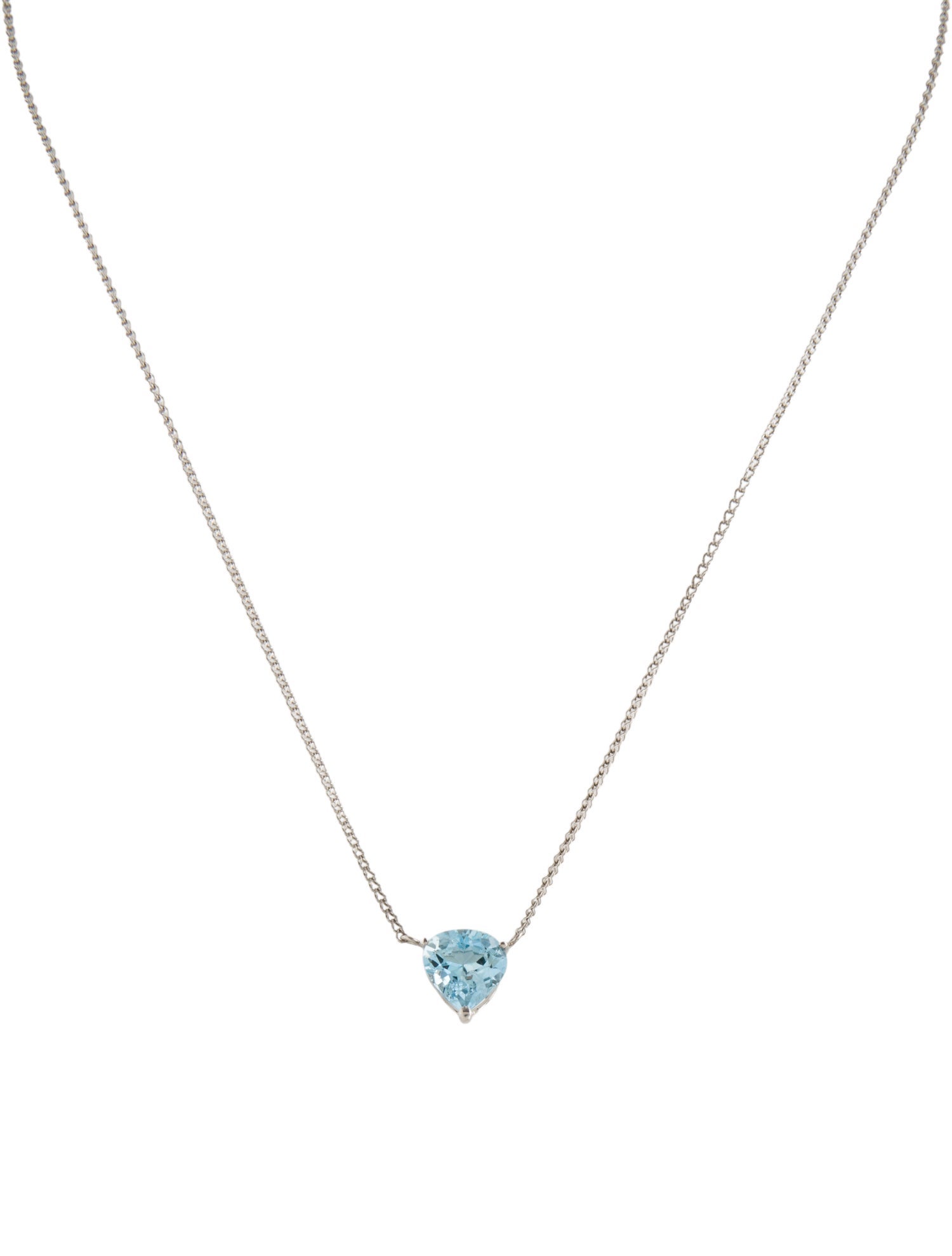 Necklace Platinum 2.18ct Topaz Herat Pendant