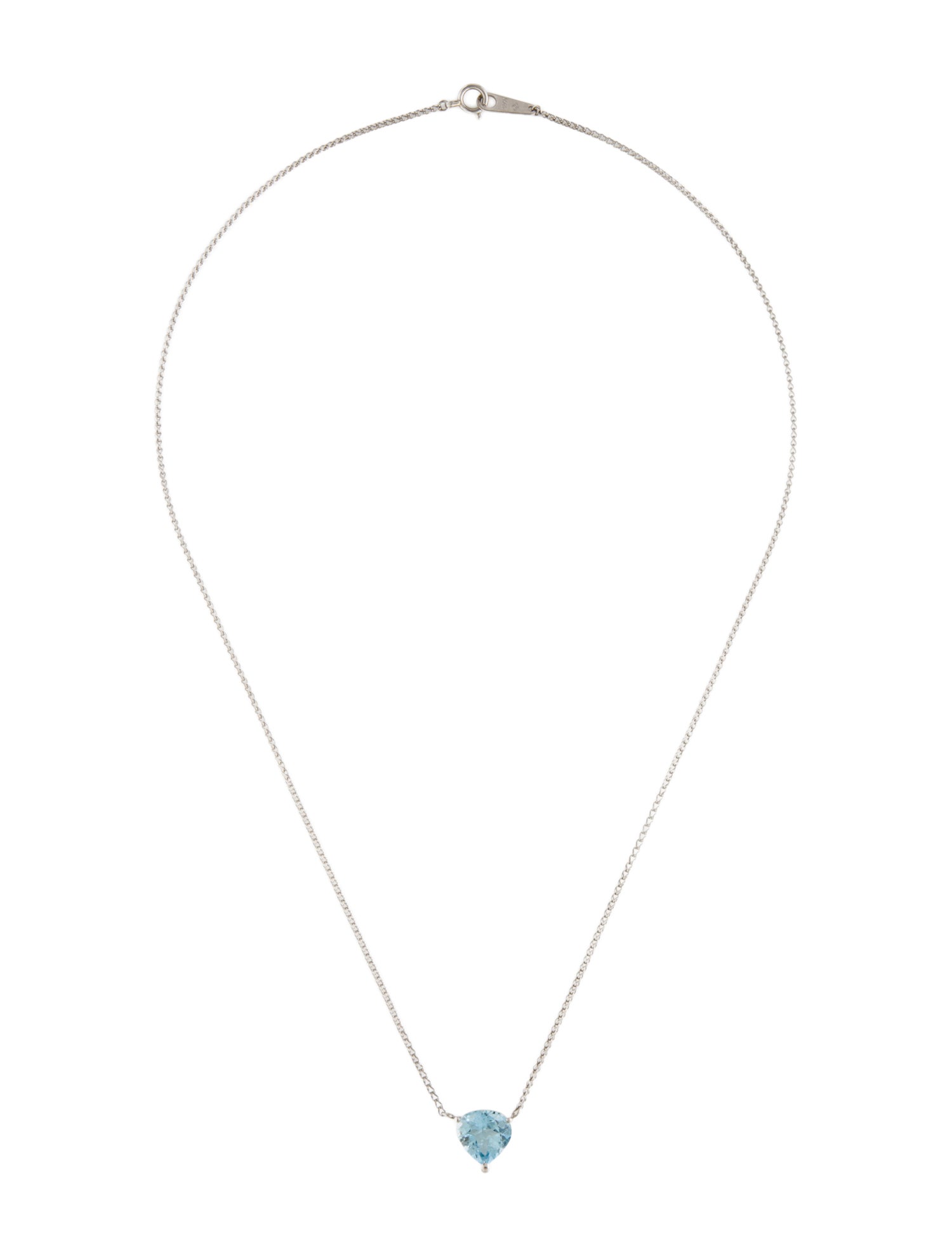 Necklace Platinum 2.18ct Topaz Herat Pendant