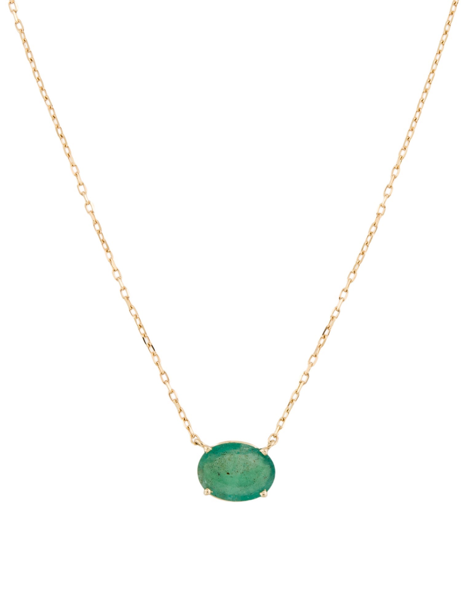 Necklace 14K 2.26ct Emerald Pendant /