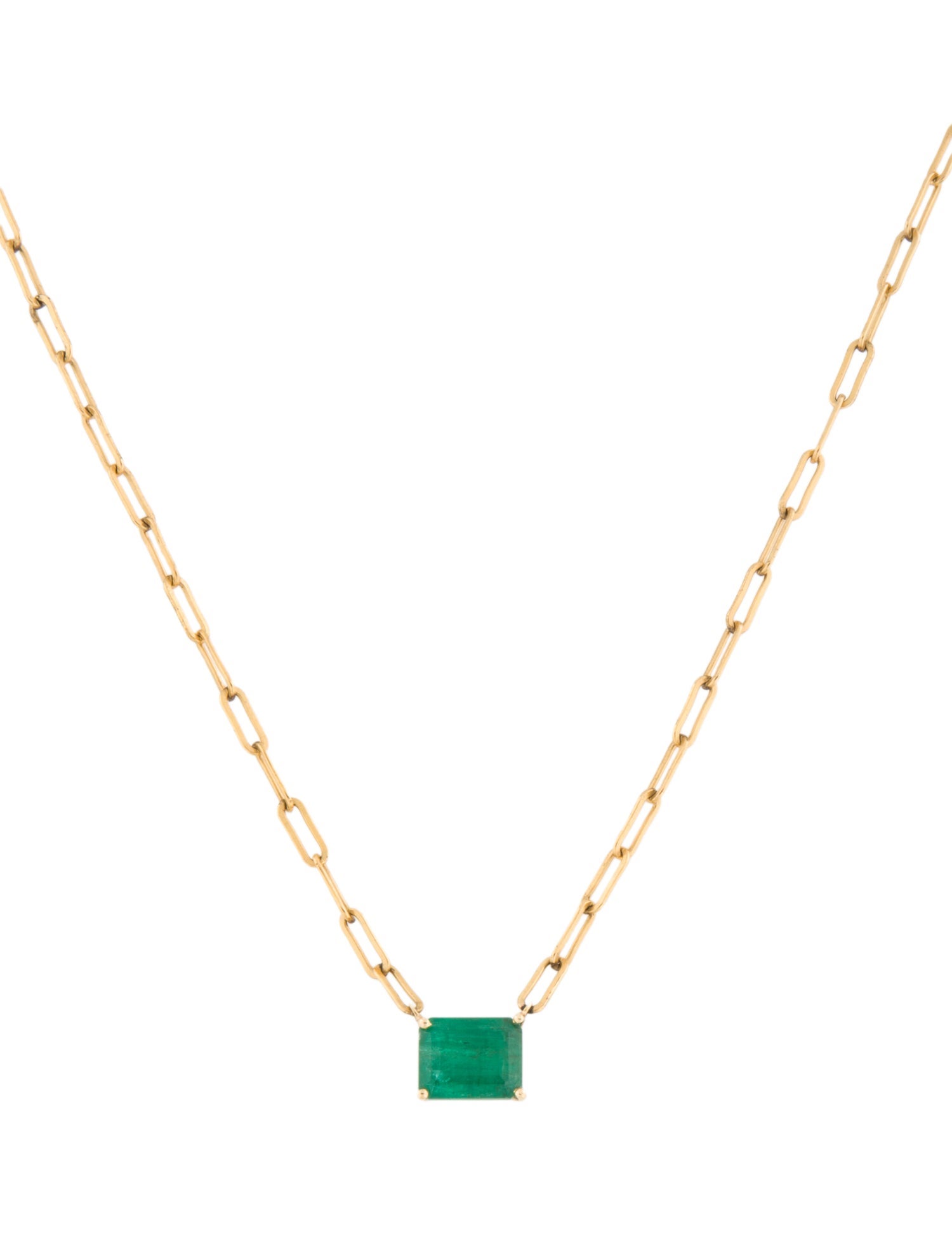 Necklace 14K 2.38ctw Emerald Pendant