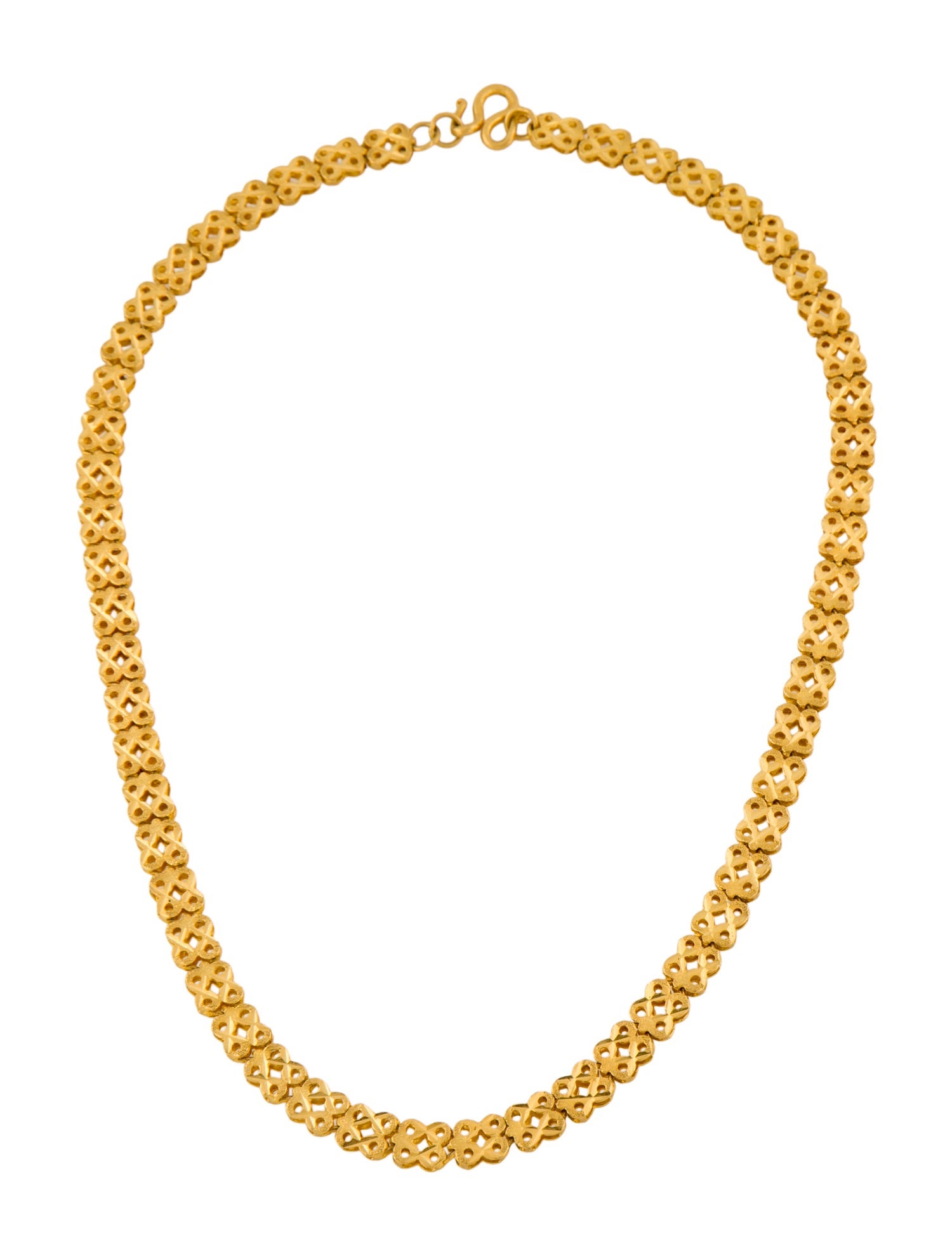 Necklace 23K Ornate Chain Link