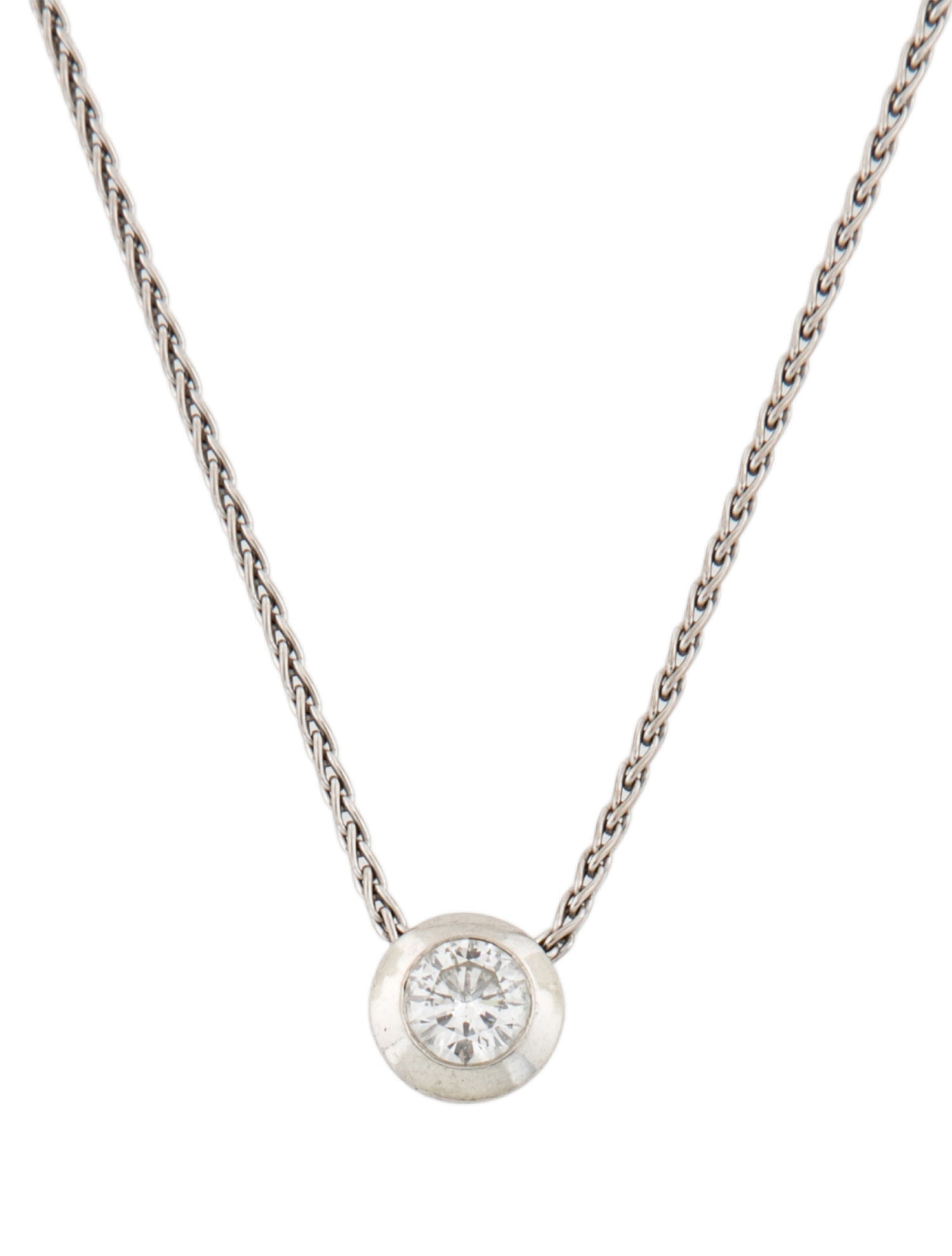 Necklace 18K 1.00ct Diamond Pendant
