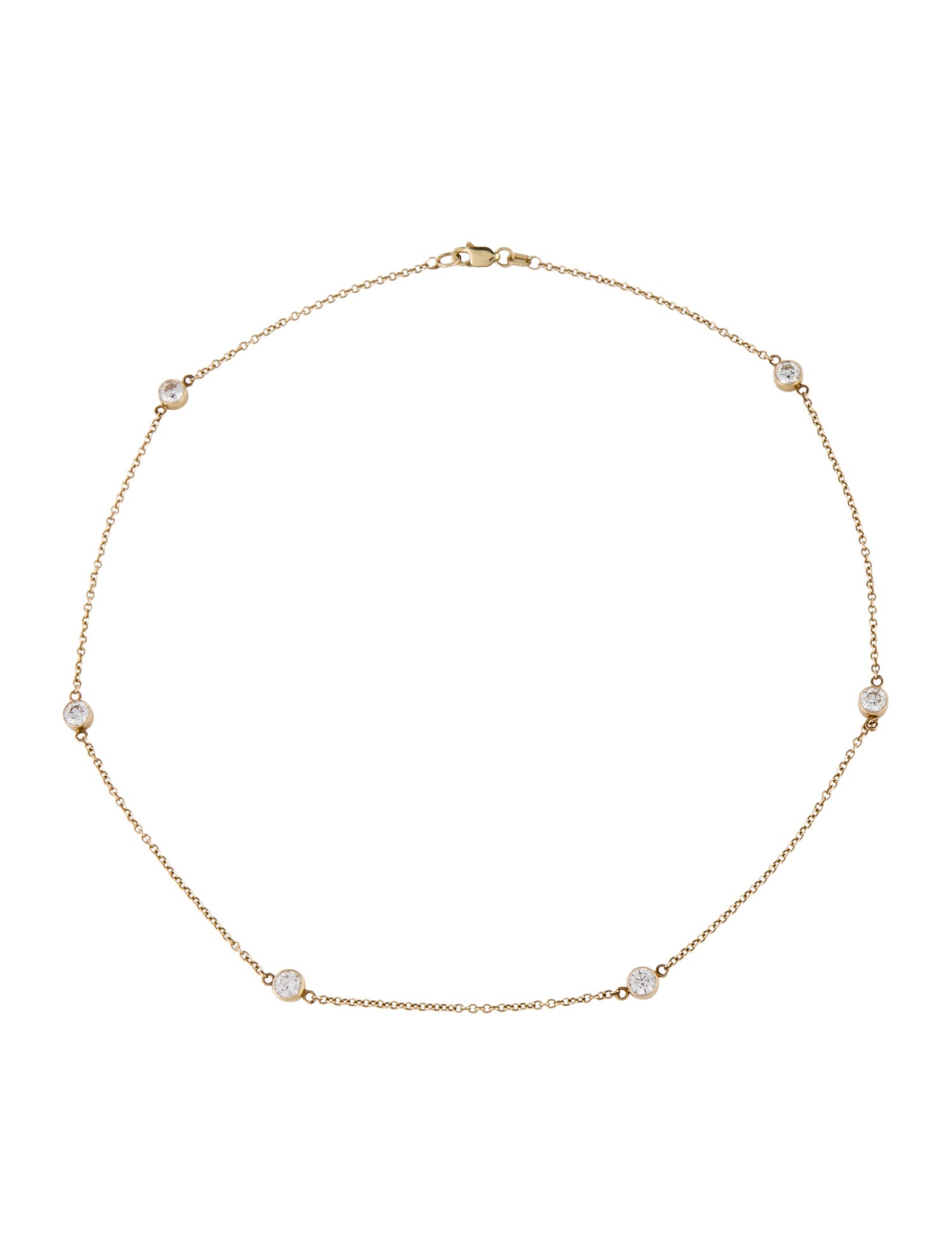 Necklace 14K 1.50ctw Diamond Station
