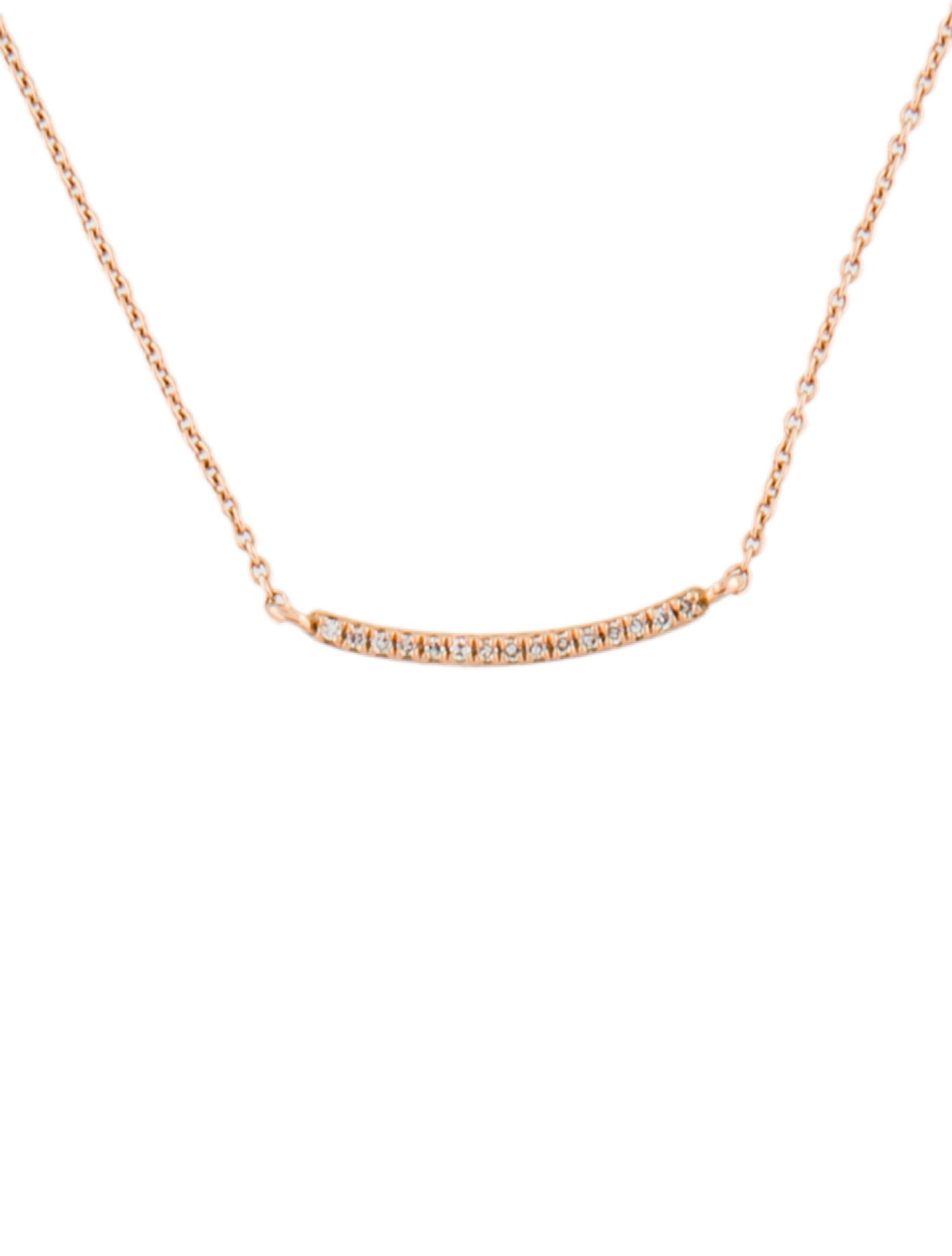 Necklace 14K Diamond Bar Pendant