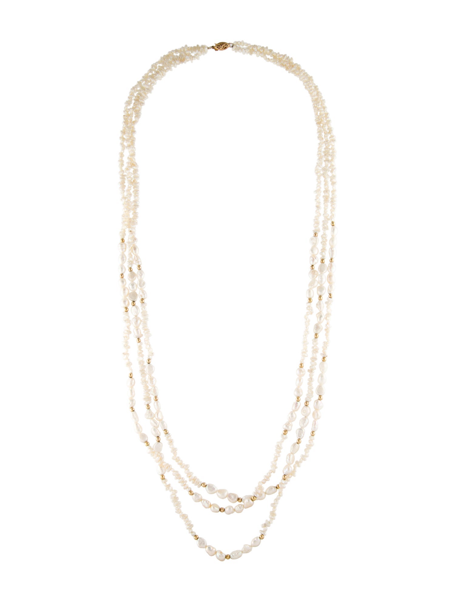 Necklace 14K Pearl Multi-Strand
