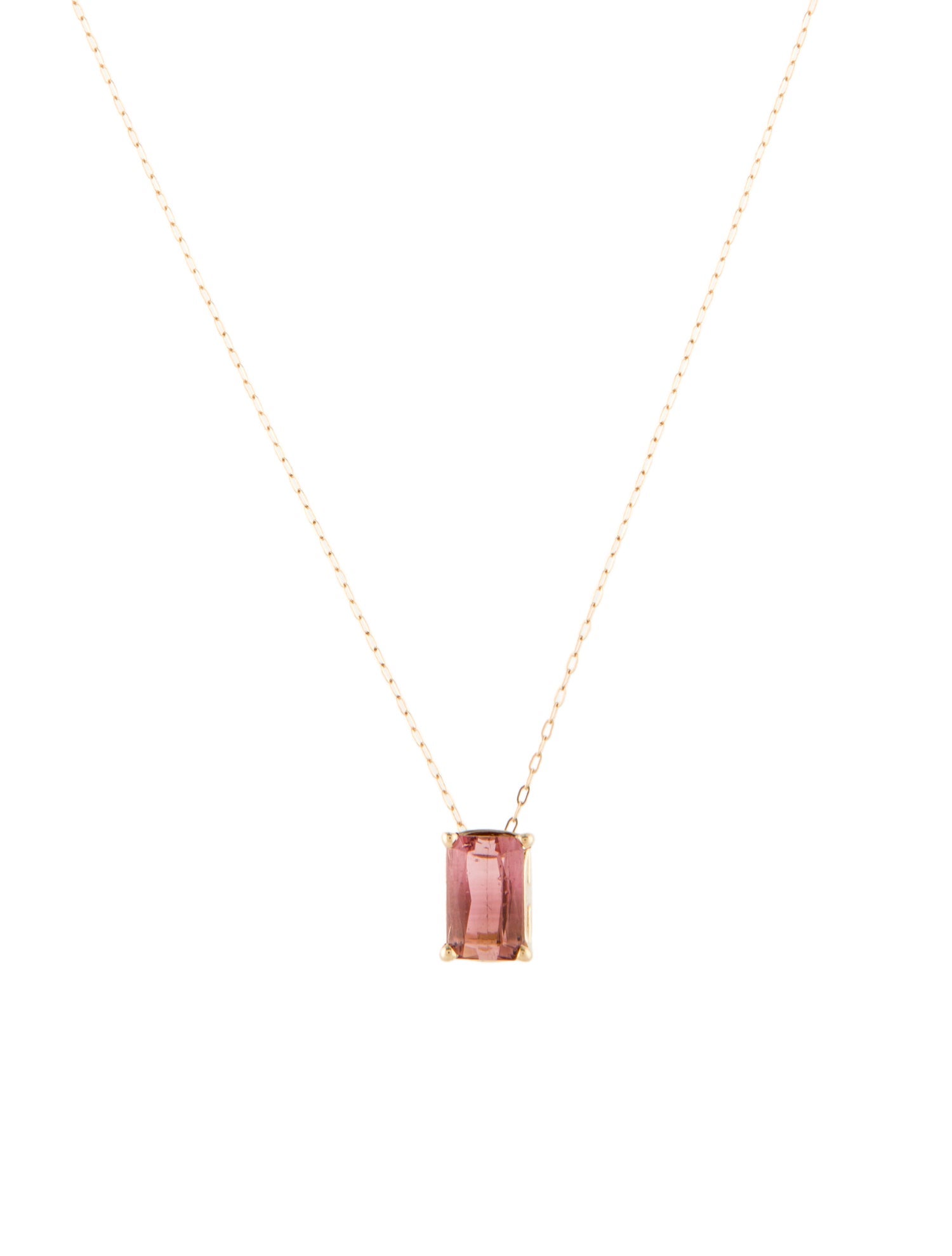Necklace 14K Tourmaline Pendant Necklace