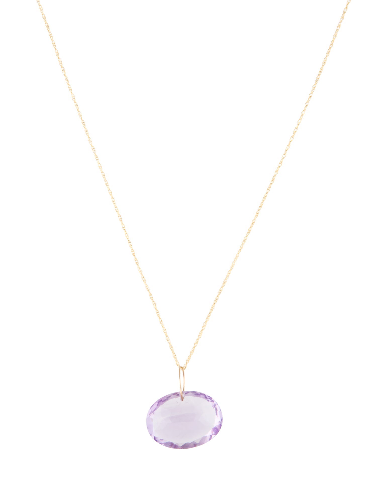 Necklace 14K Amethyst Pendant Necklace